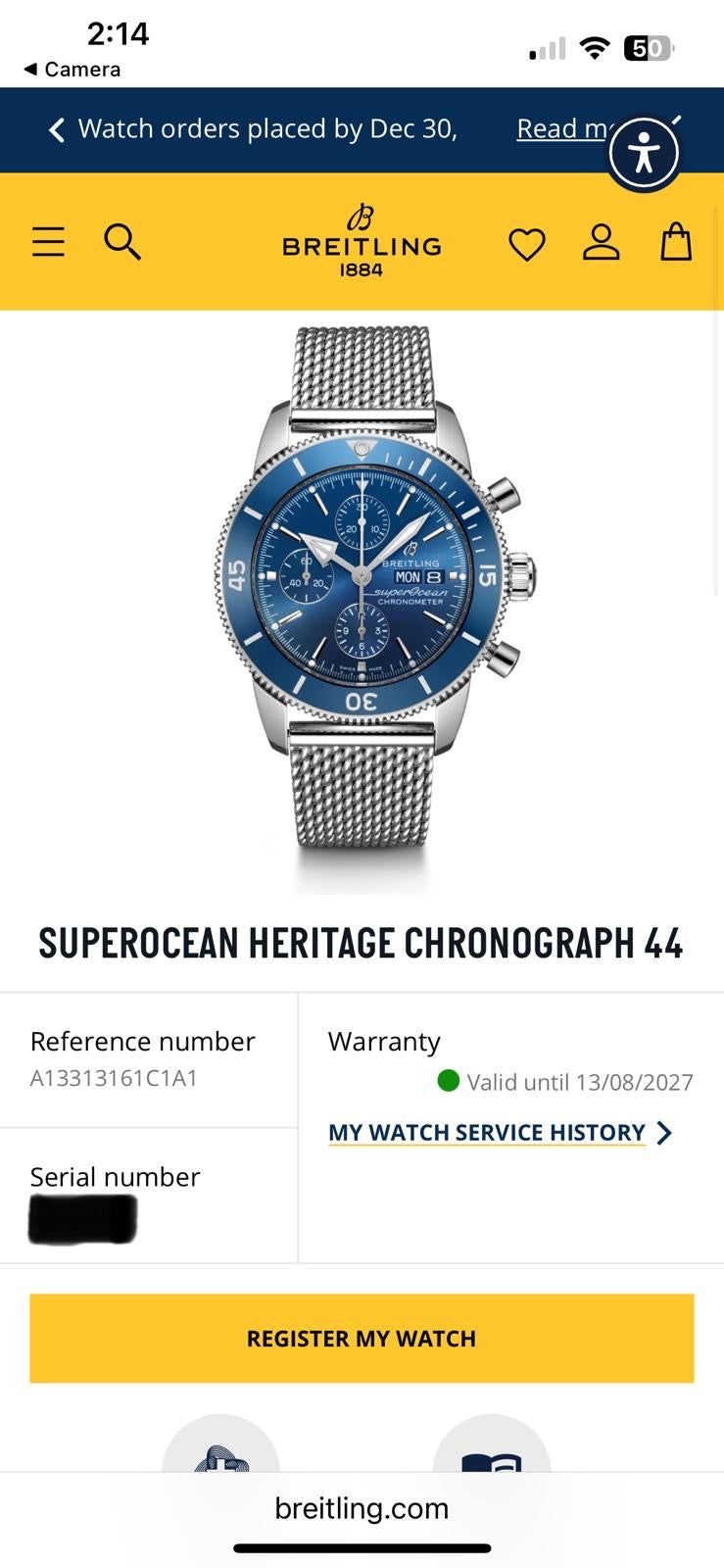 2025 Breitling Superocean Chrono - A13313 - 44mm - Full Set - PX Poss