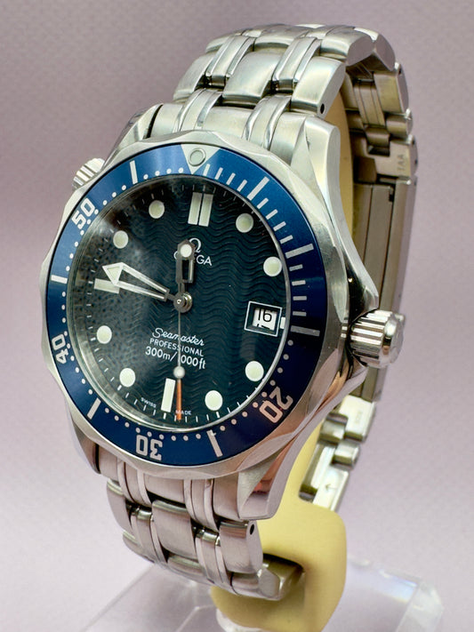 2003 OMEGA Seamaster Blue Unisex Watch - 2561.80 - 36mm - Wavey Dial - Full set
