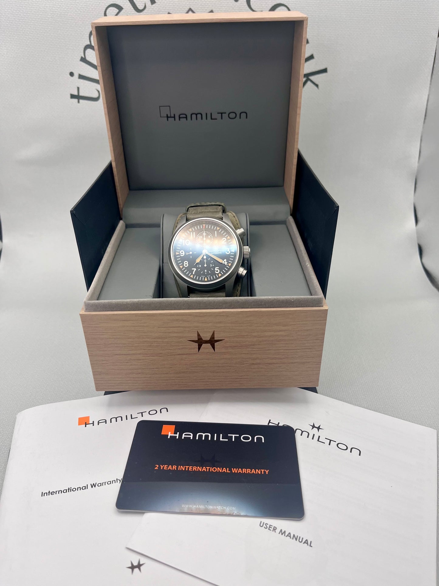 2023 Hamilton Khaki Field H717060 Chrono Automatic 44mm Full Set Immaculate