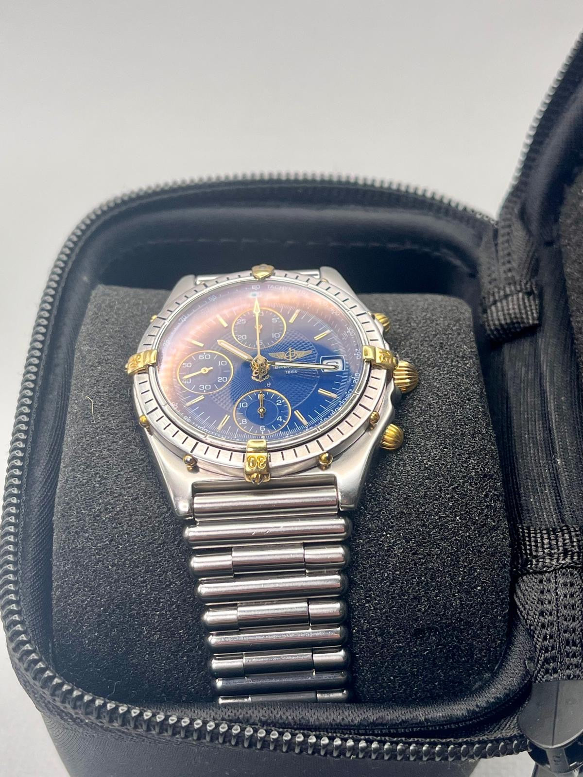 Breitling B13047 Chronomat Steel & 18K Gold 39mm Recently Serviced