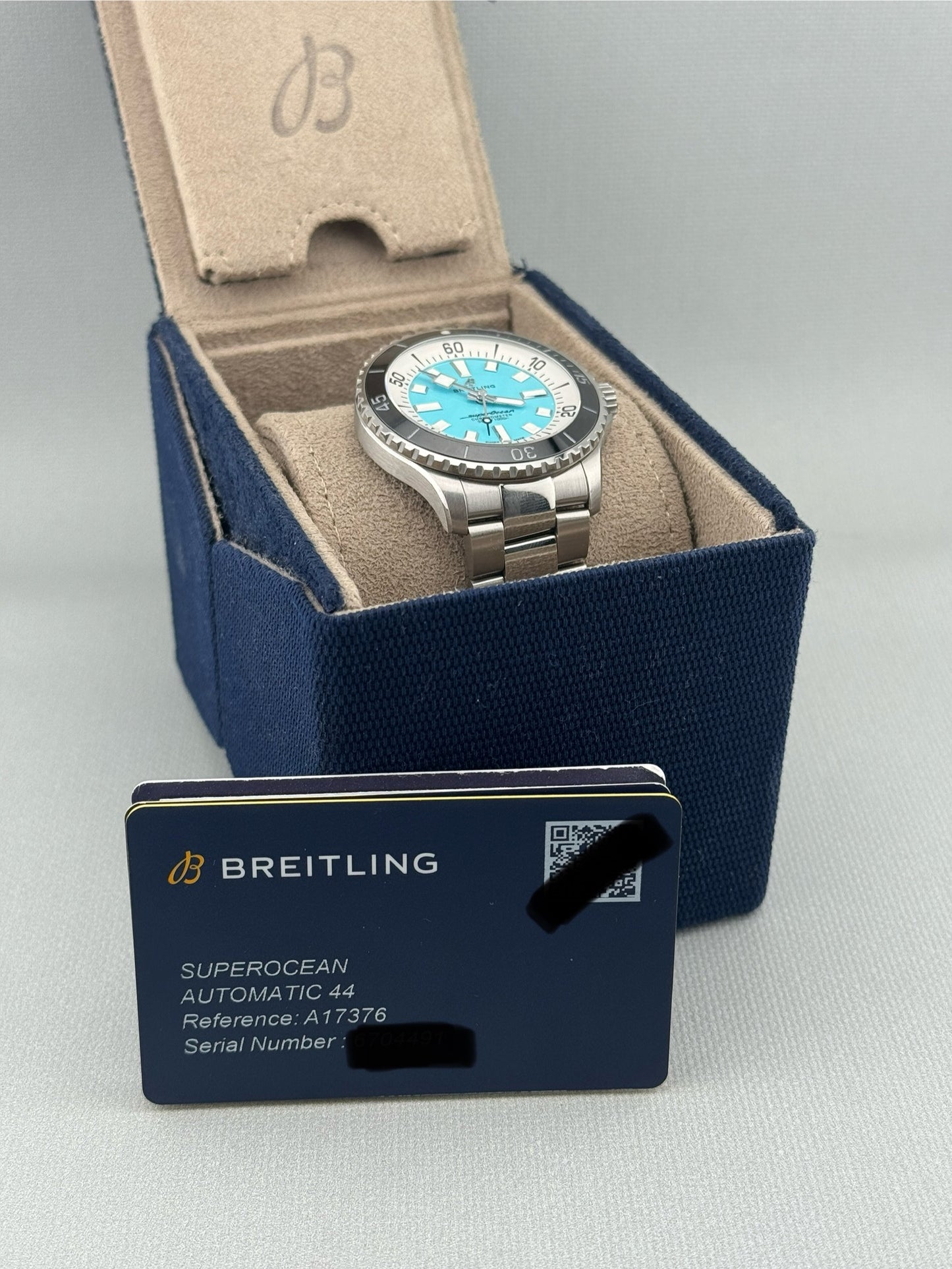2022 Breitling Superocean Automatic Turquoise 44m A17376 Full Set PX Welcome