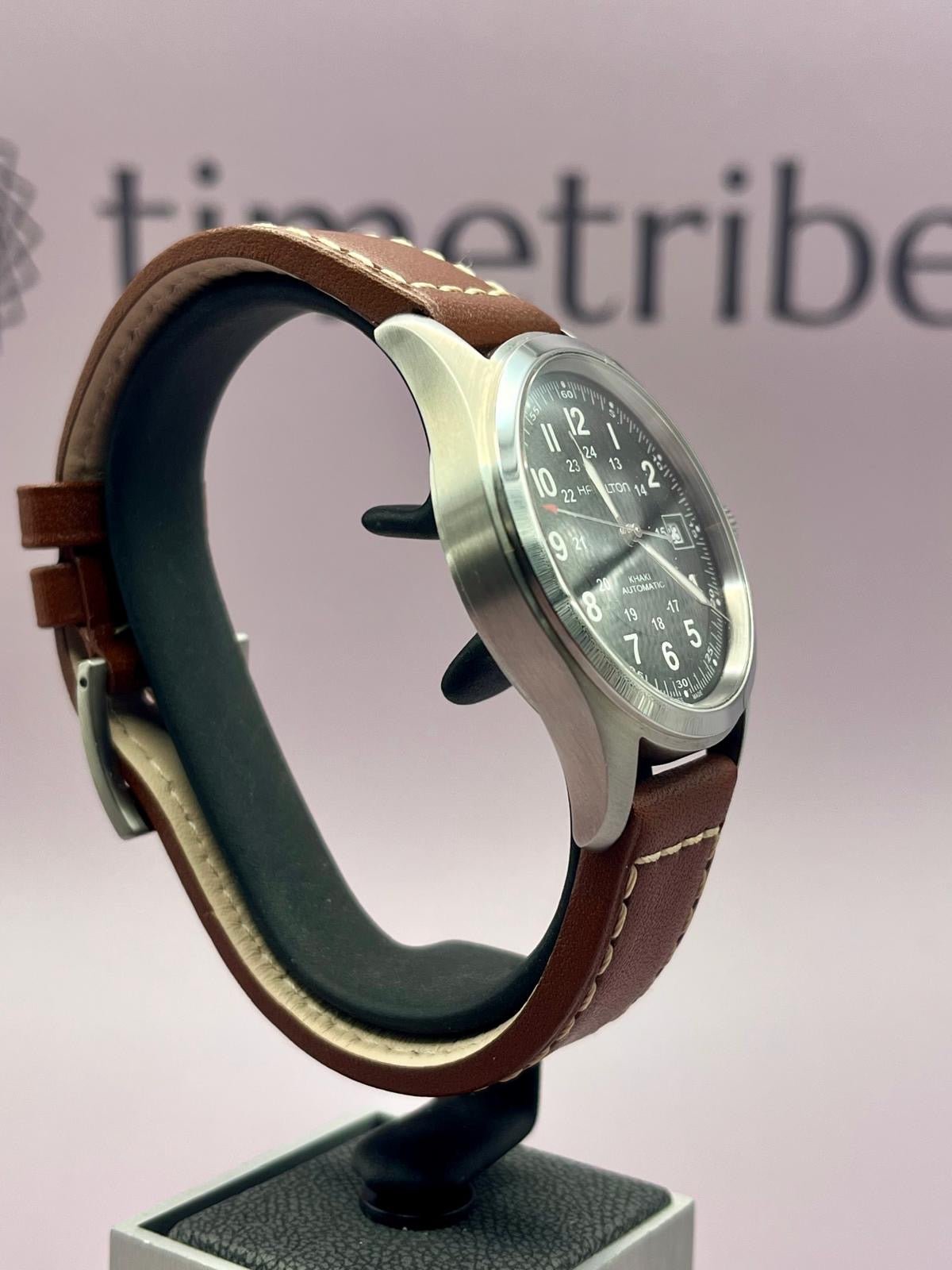 Hamilton Khaki Field Men's Watch Brown Leather Strap - H70455533 - 38mm - TimeTribe