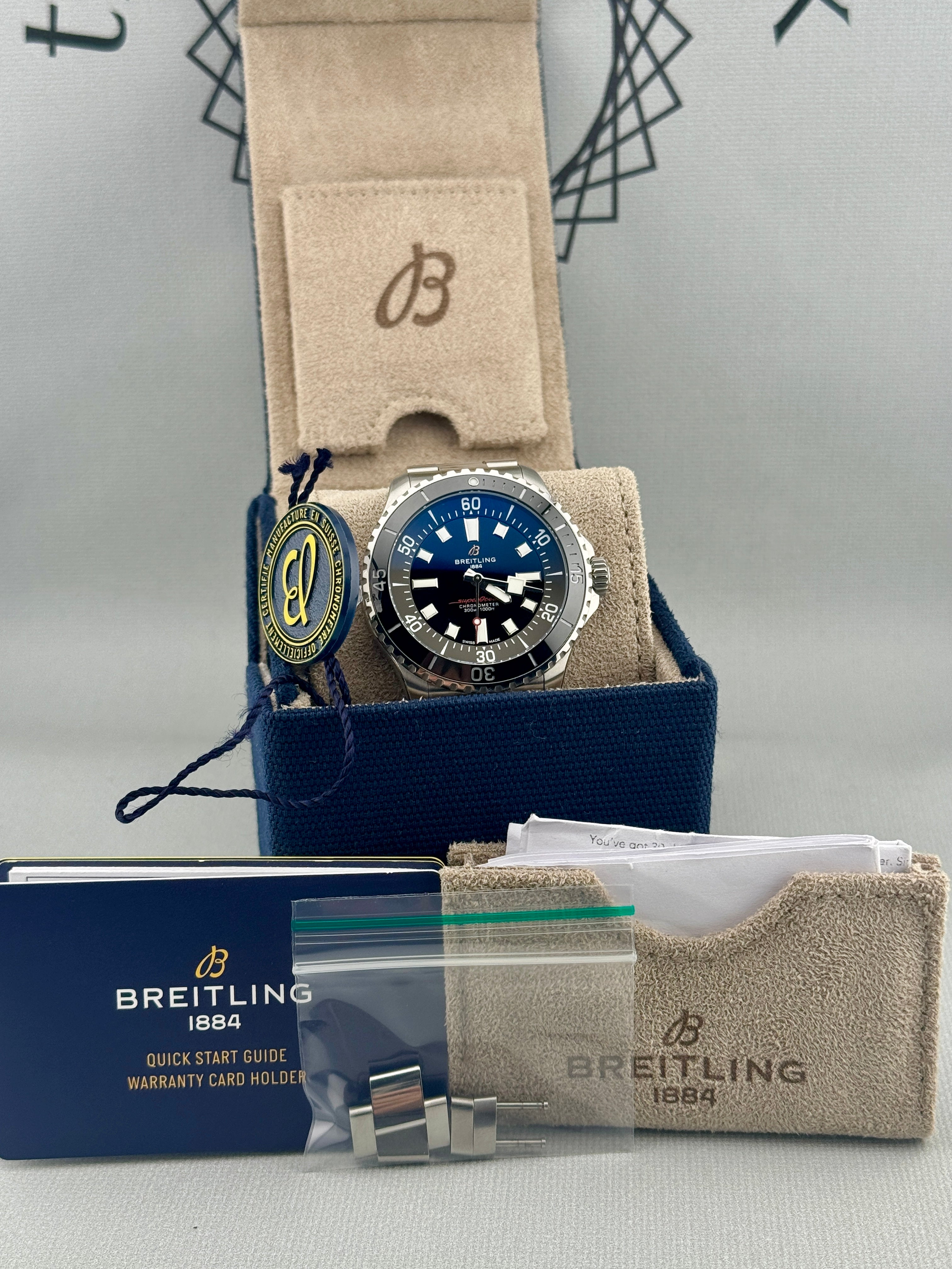 2024 Breitling Super Ocean 44mm A17376 Full Set PX & Finance Availalble