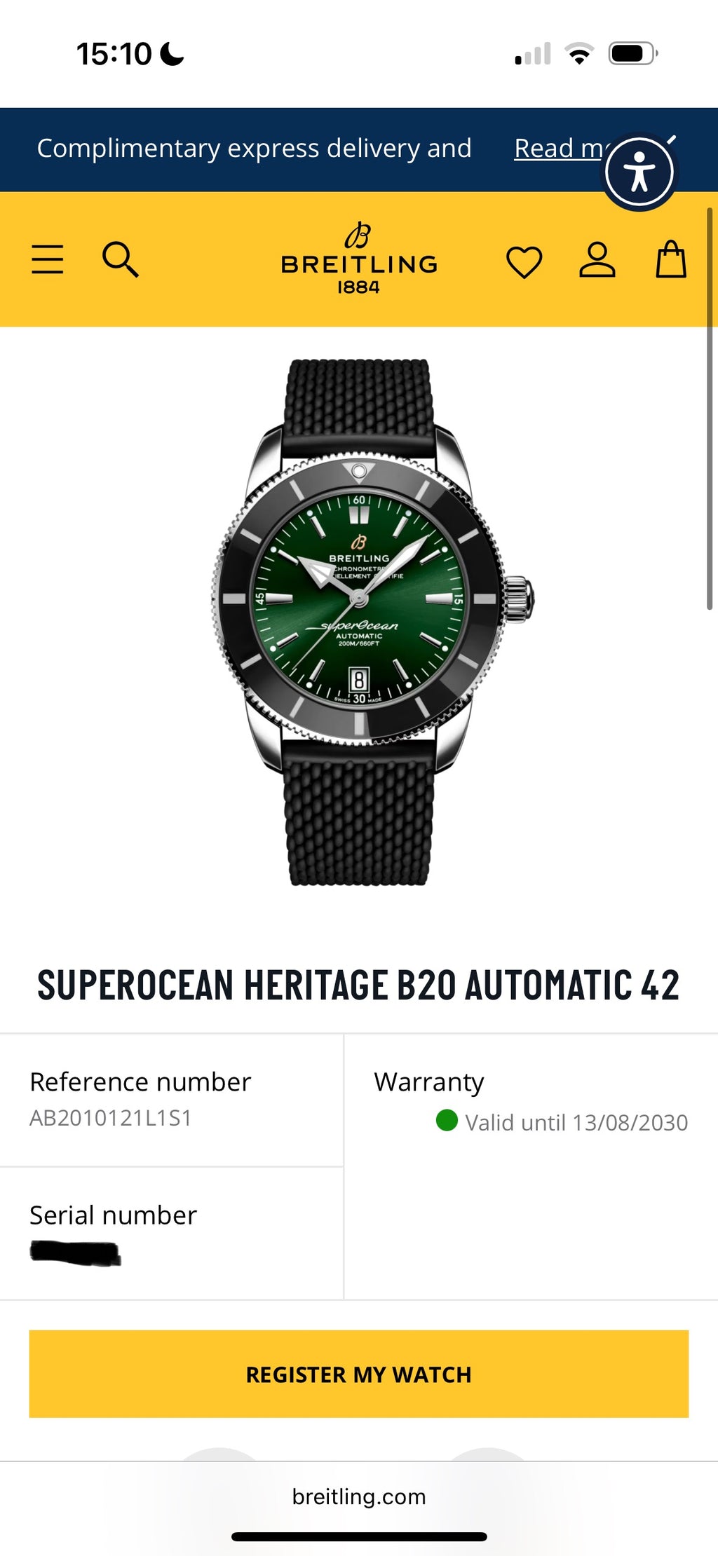 *NEW/UNWORN* 2025 BREITLING Superocean Heritage B20 - 42mm - AB2010 - PX Welcome - TimeTribe