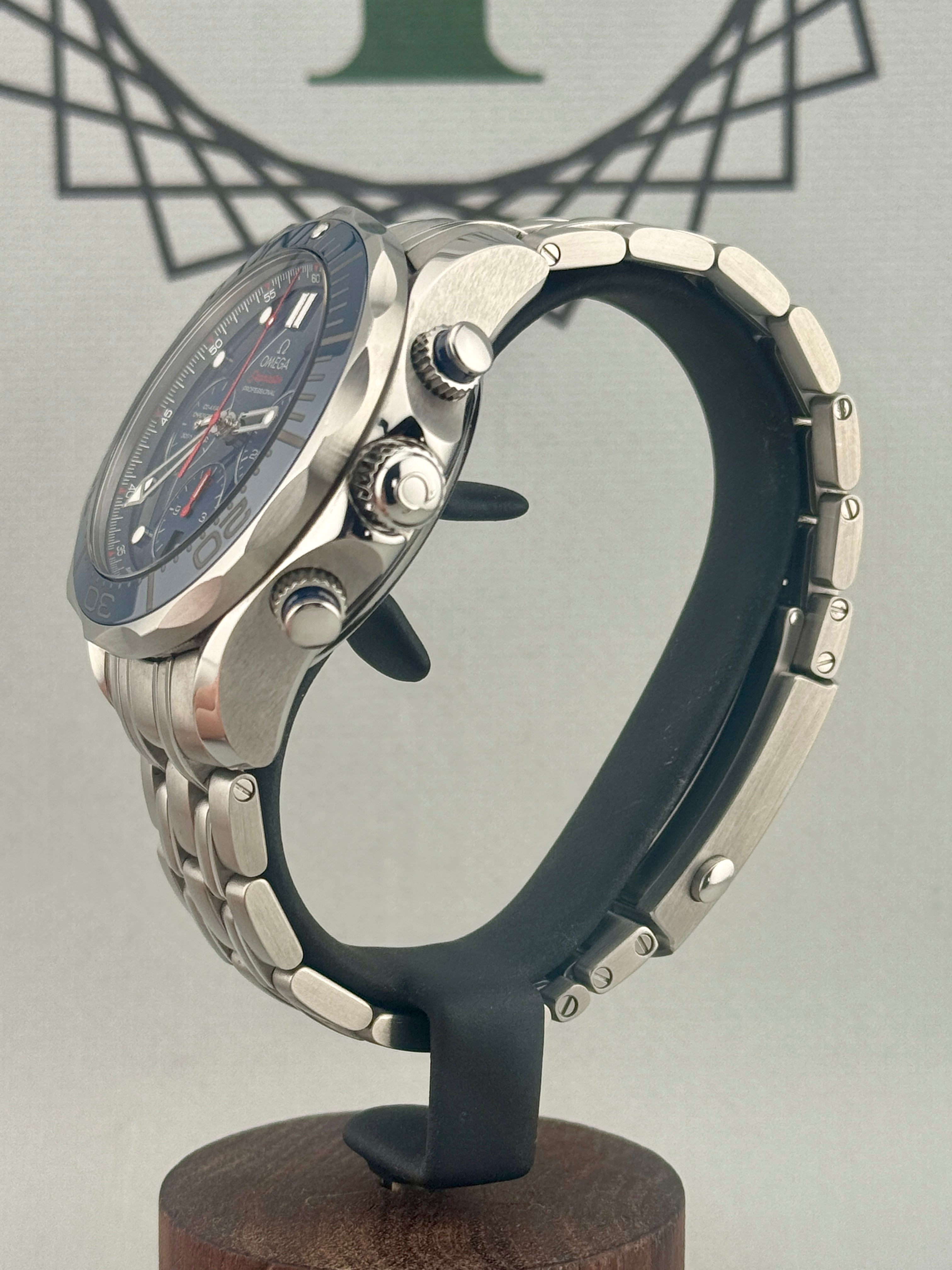 2017 Omega Seamaster Diver 300 Chrono 44mm 212.30.44.50.03.001 Full Set PX Poss