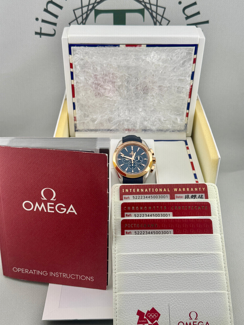 2012 Omega Seamaster Aqua Terra Sedna Gold 522.23.44.50.03.001 44m Full Set PX