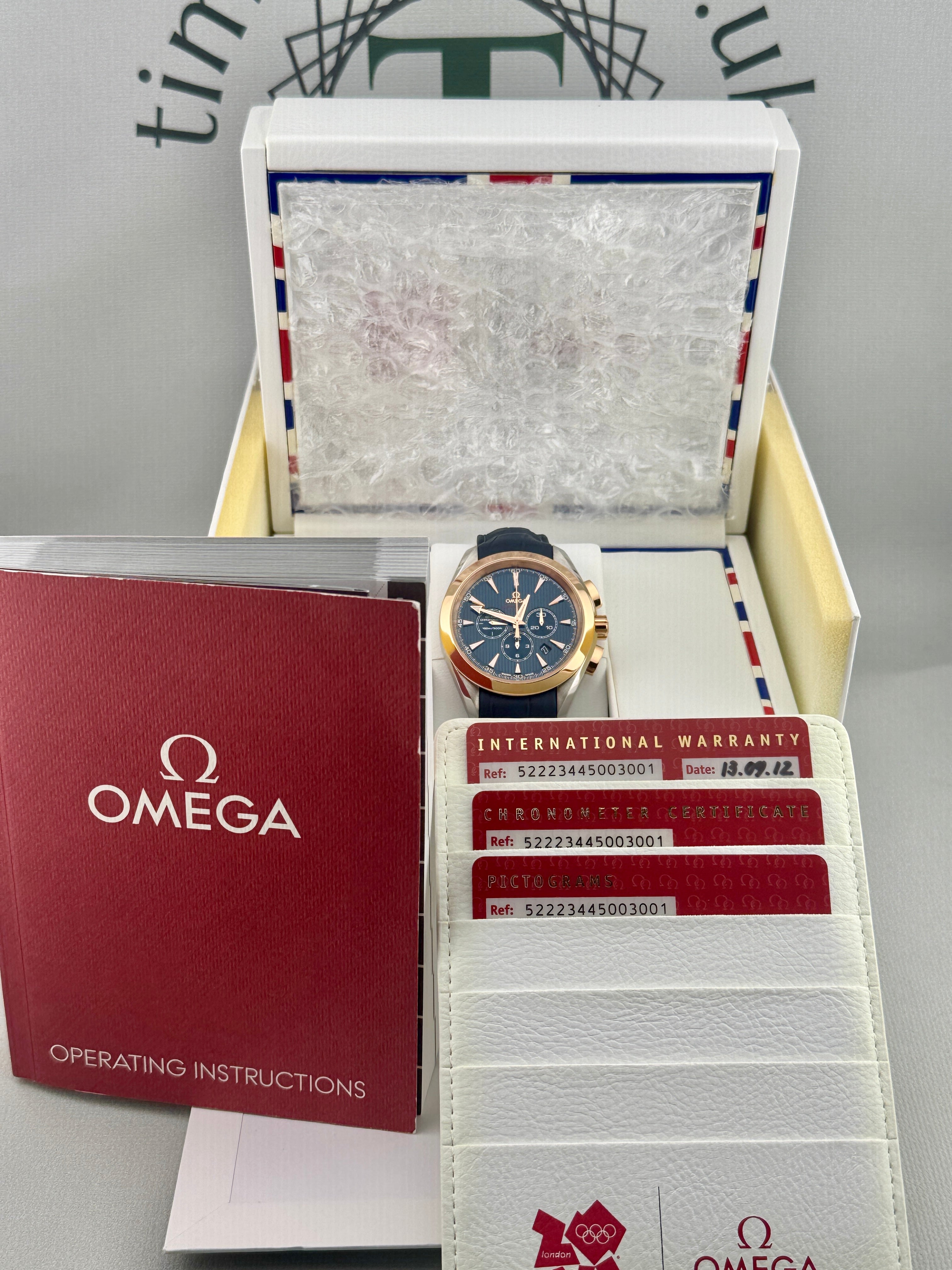 2012 Omega Seamaster Aqua Terra Sedna Gold 522.23.44.50.03.001 44m Full Set PX
