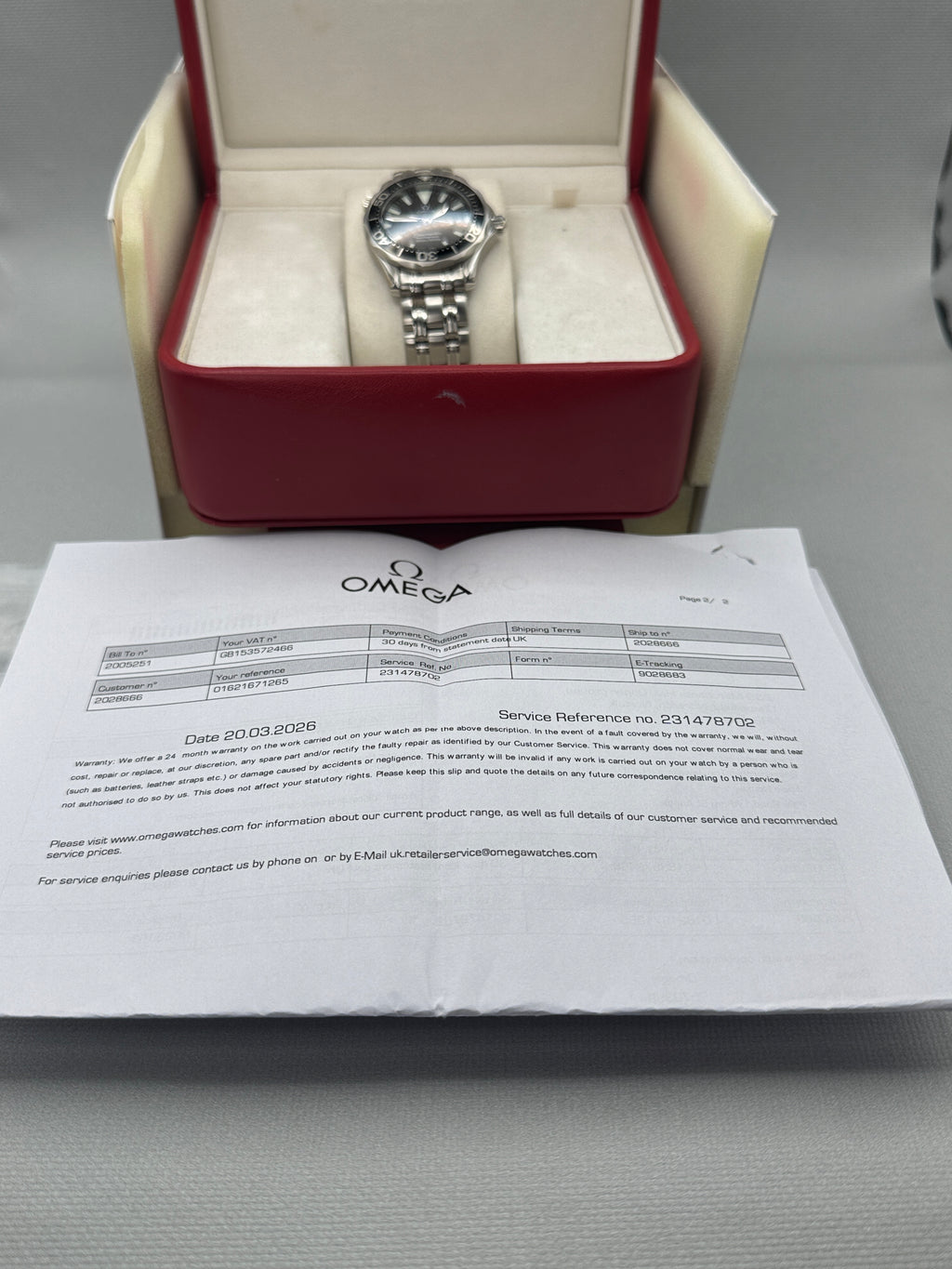 Omega Seamaster 300m 2262.50 36mm Serviced Quartz Full Set PX Welcome