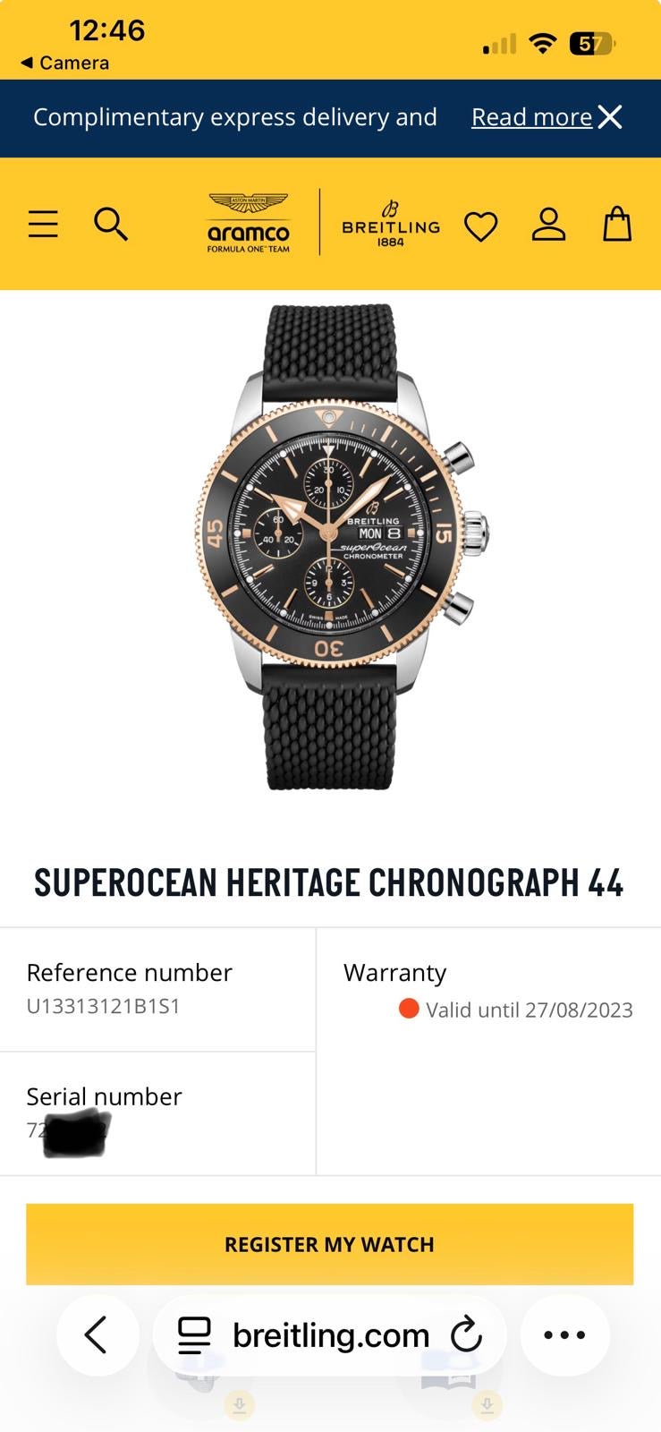 2021 Breitling SuperOcean Heritage II Steel & Rose Gold U13313 Full Set PX Welcome