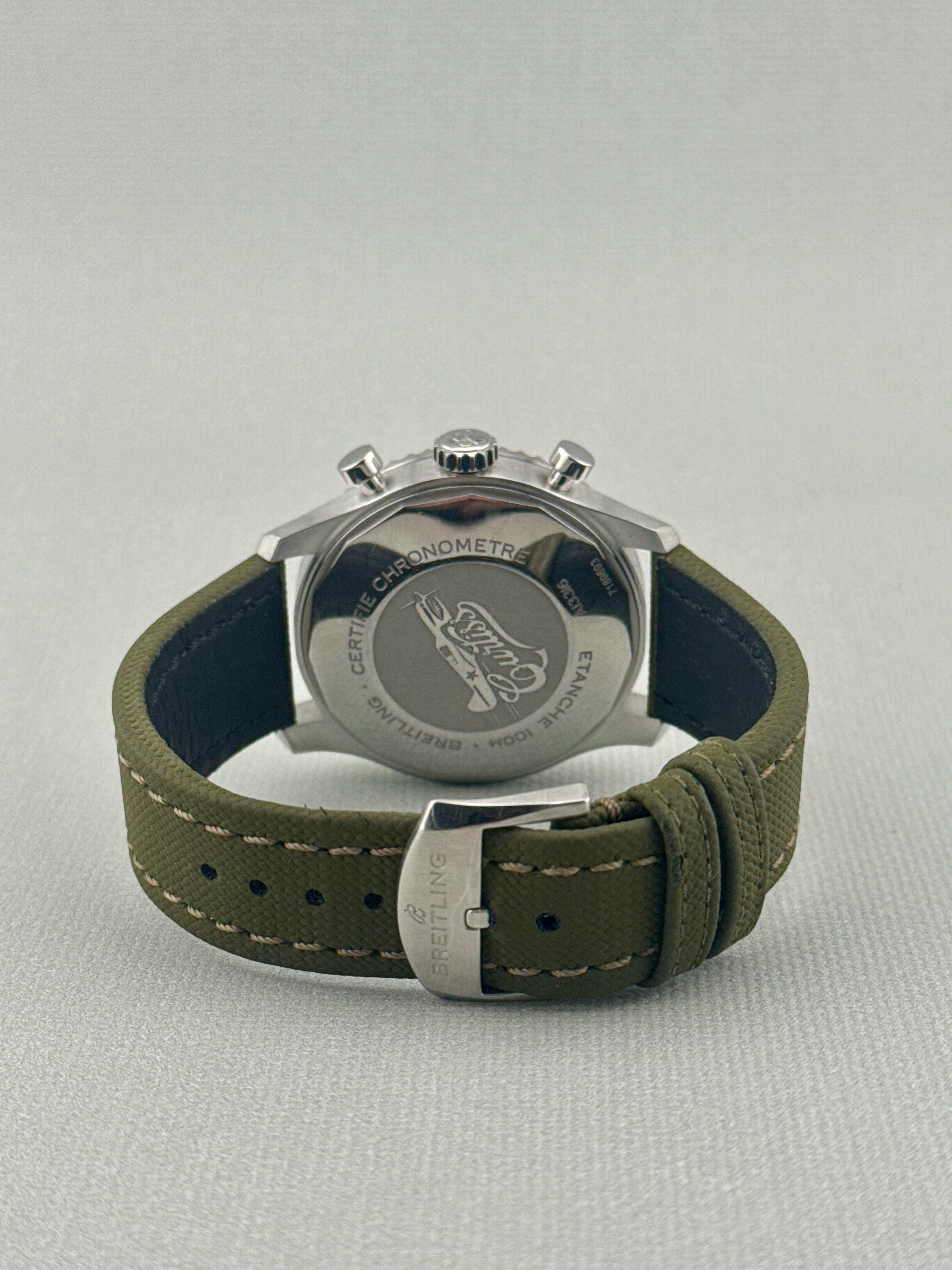 2022 Breitling Aviator 8 Curtiss Warhawk Chrono 43mm Green Dial A13316 Full Set