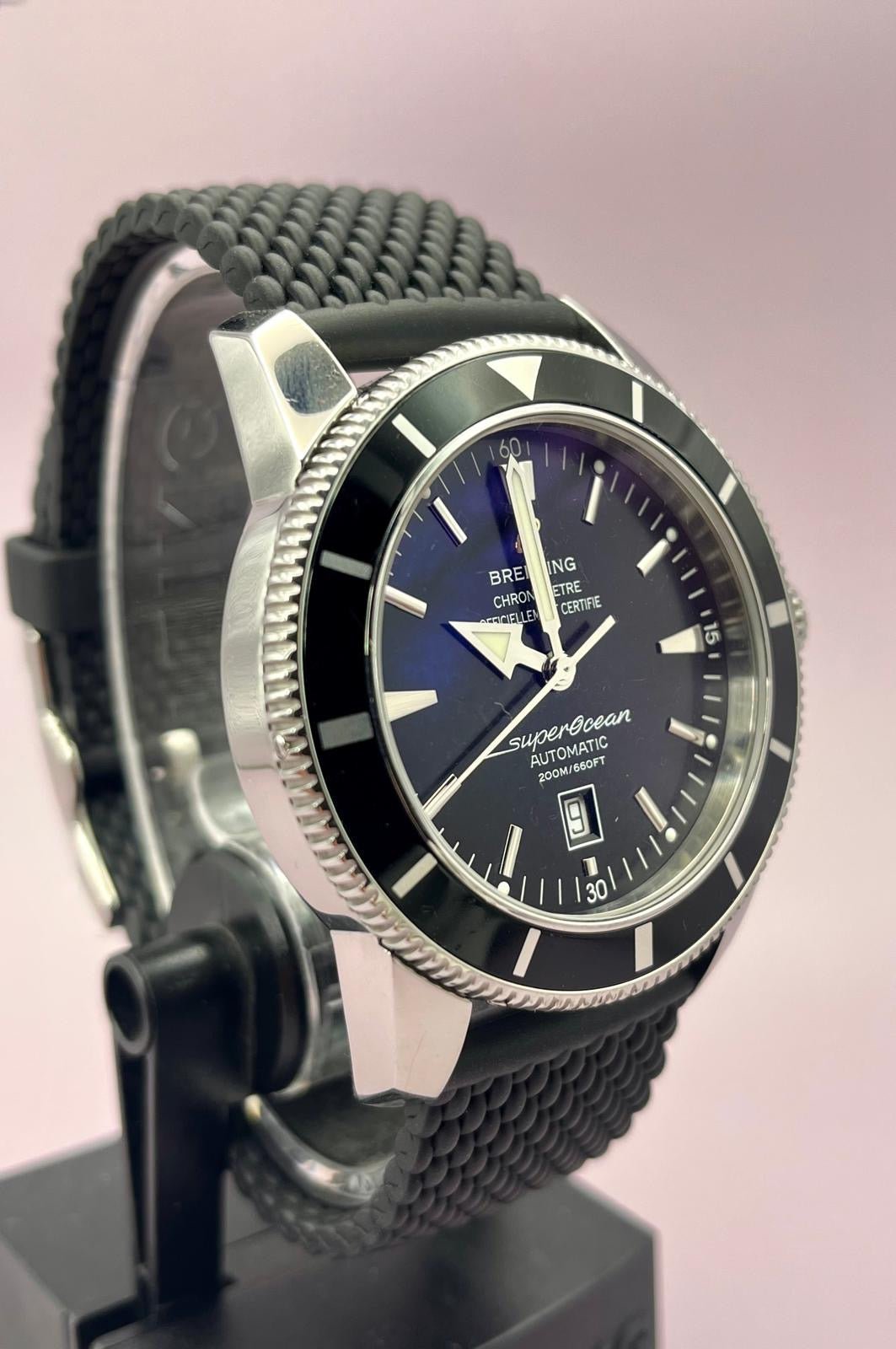 Breitling Superocean Men's Black Watch Automatic - A17320 - 44m - Full Set - TimeTribe