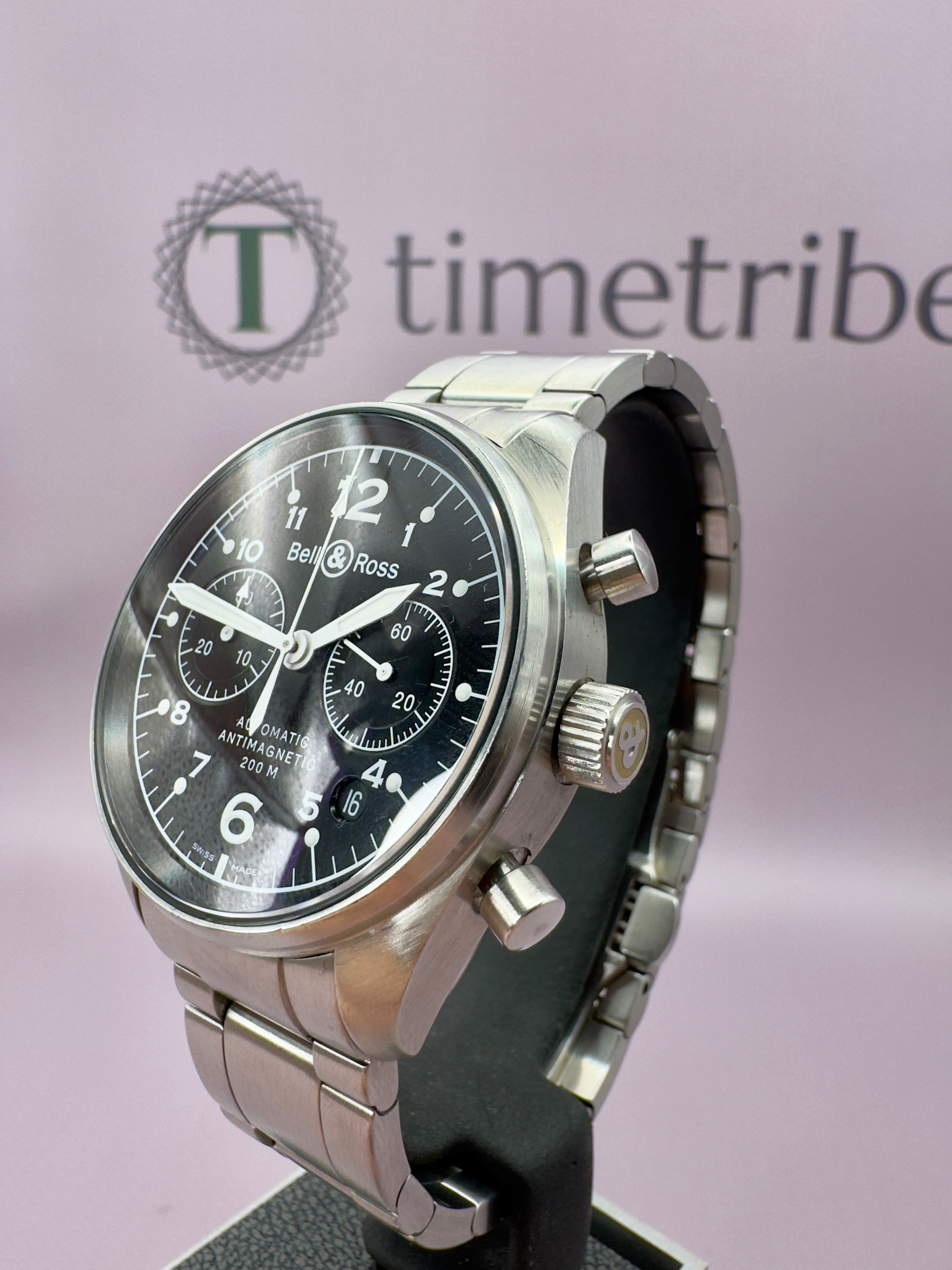 Bell＆Ross Men's Watch - Vintage 126 BR126 - 41mm - Chronograph - TimeTribe