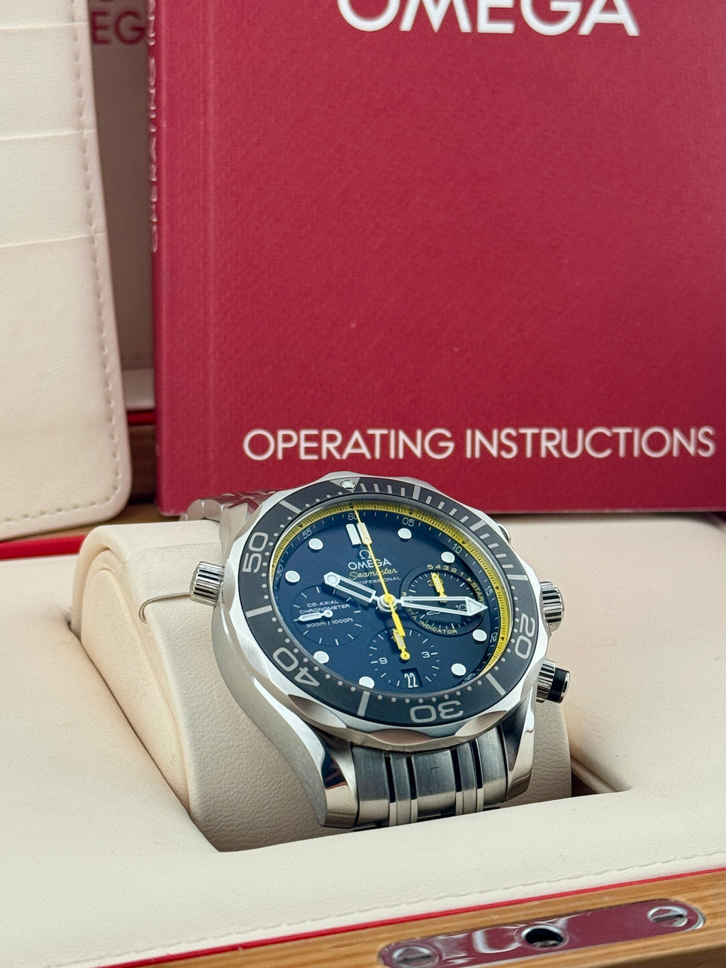 2018 Omega SeaMaster Diver 300 Chrono 212.30.44.50.01.002 Auto Full Set PX Poss