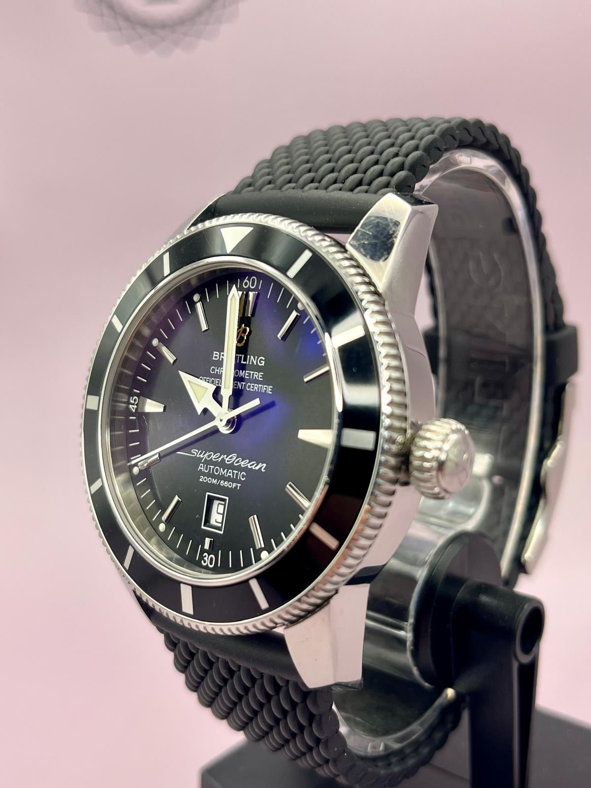 Breitling Superocean Men's Black Watch Automatic - A17320 - 44m - Full Set - TimeTribe