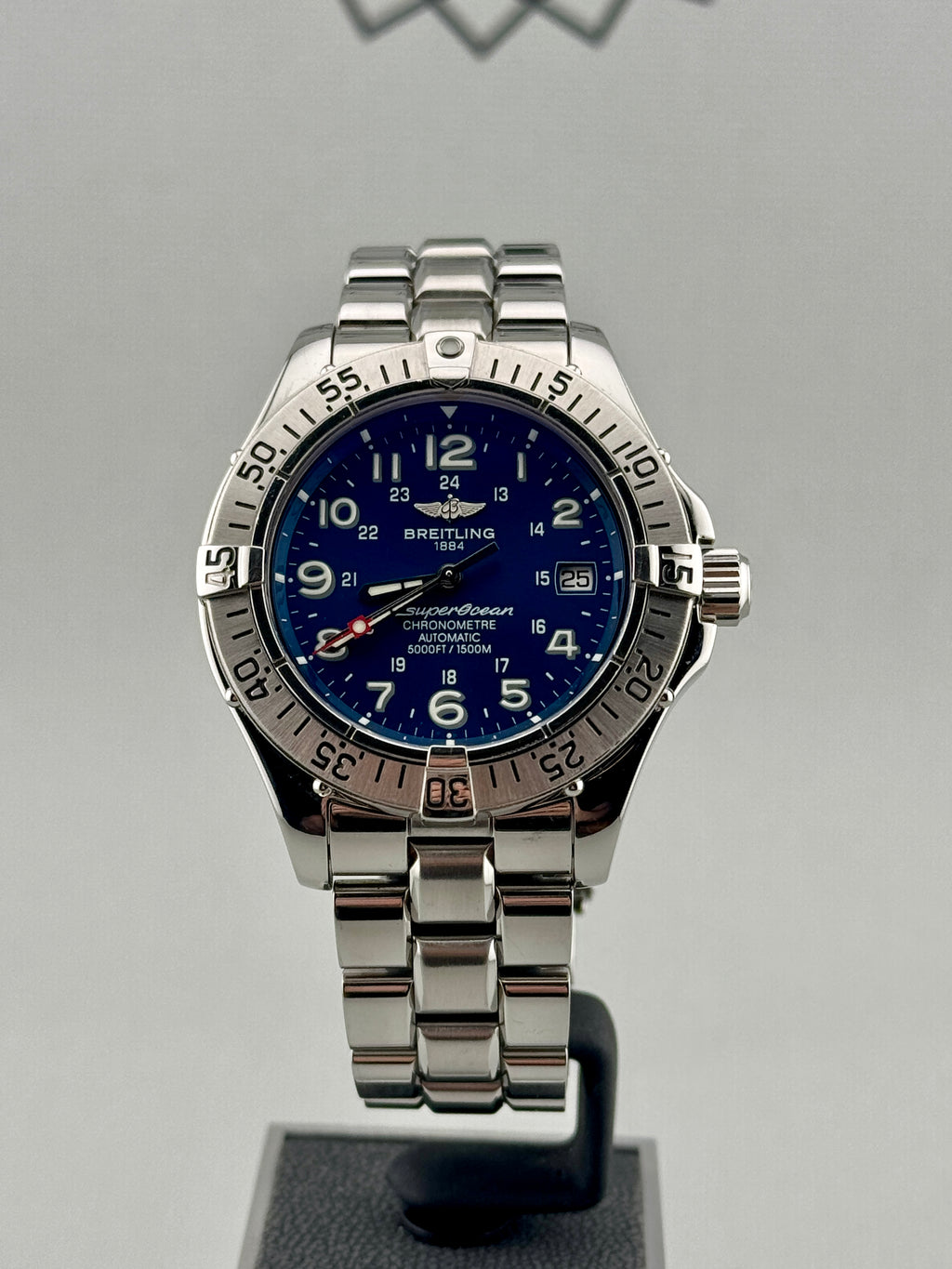 2005 Breitling Superocean A17360 42mm Blue Dial Full Set Part X/Finance Possible