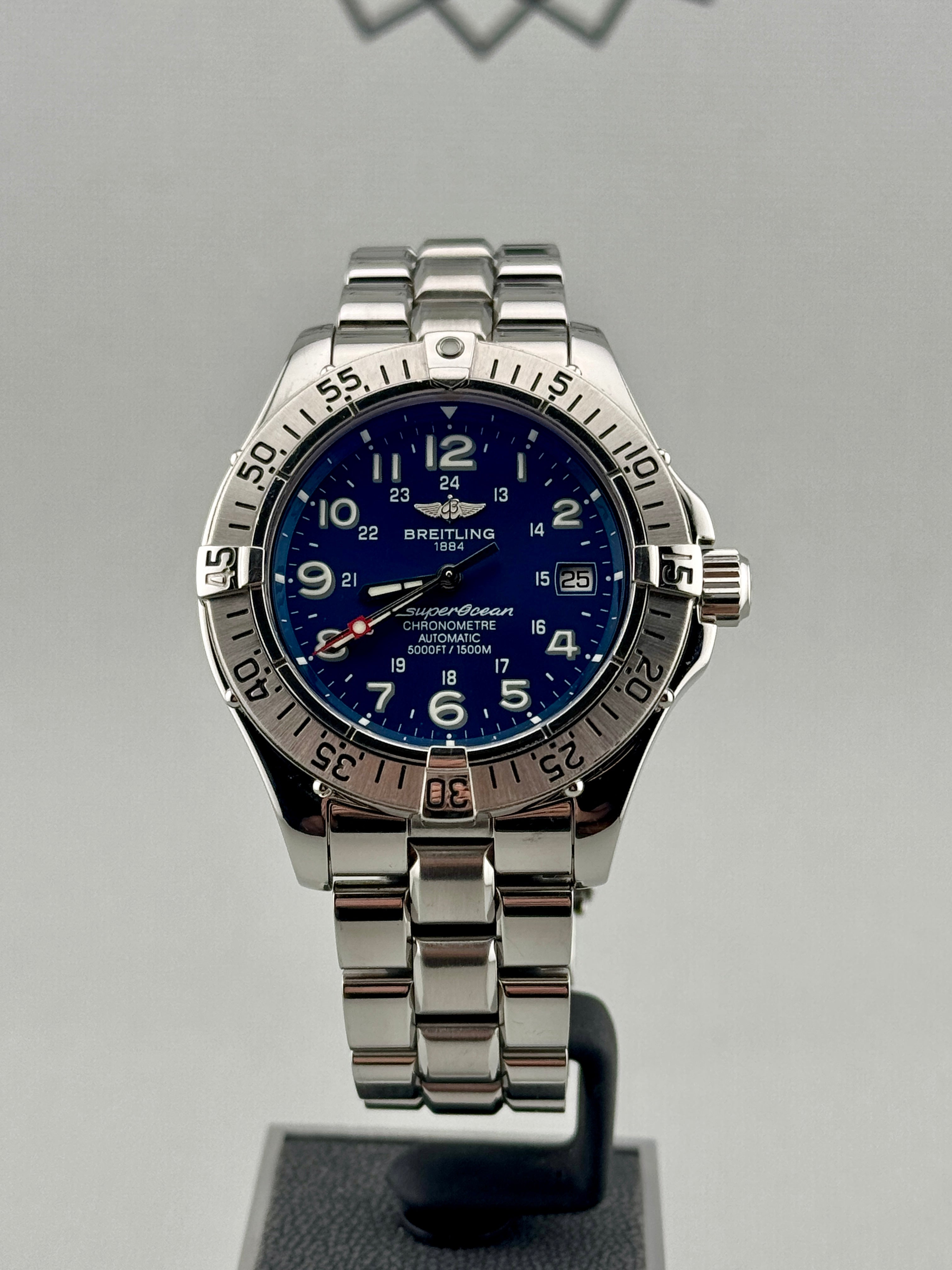 2005 Breitling Superocean A17360 42mm Blue Dial Full Set Part X/Finance Possible