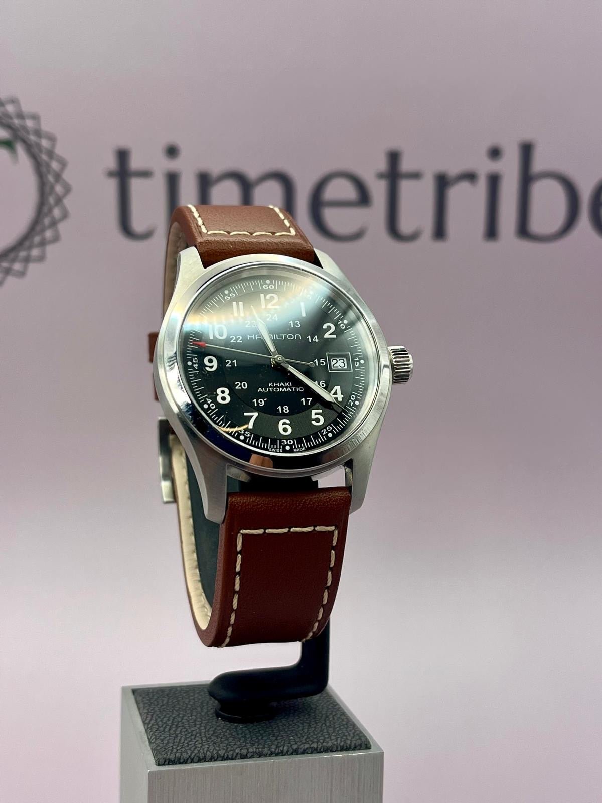 Hamilton Khaki Field Men's Watch Brown Leather Strap - H70455533 - 38mm - TimeTribe