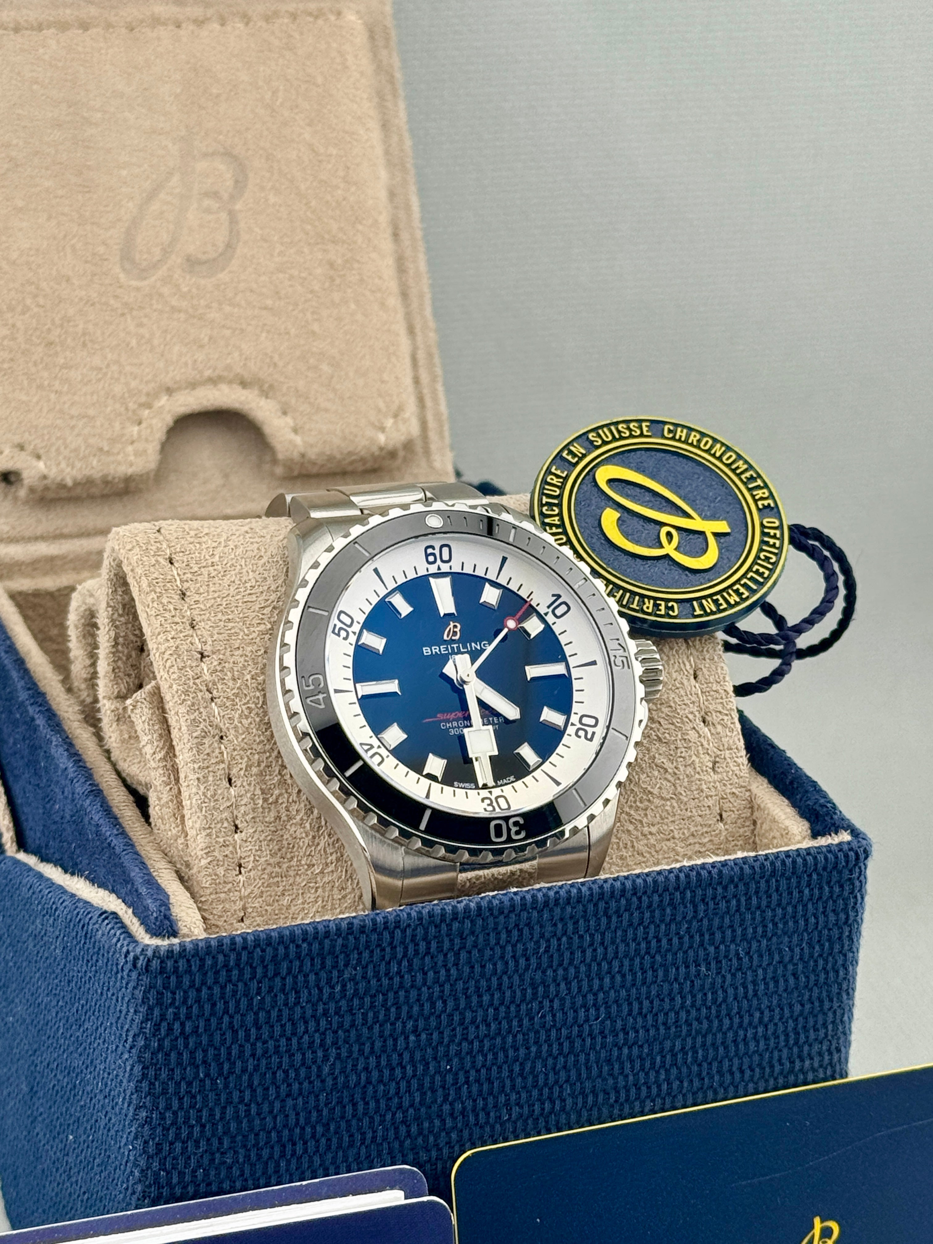 2026 Breitling Super Ocean 42mm A17375 Full Set Warranty to 2030 PX/Finance Pos