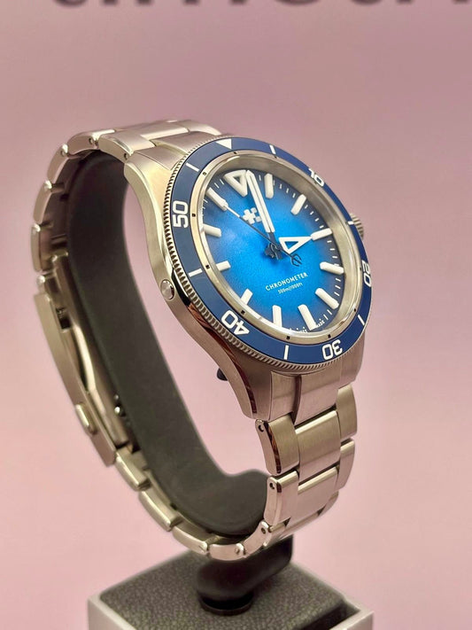 2025 Christopher Ward C60 Trident Lumiere Blue - 41mm - Titanium - Full Set - TimeTribe