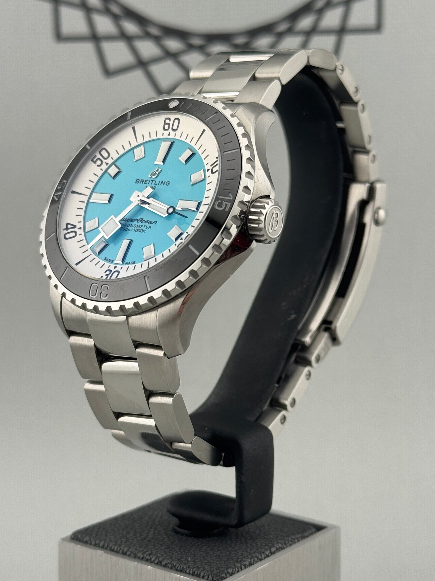 2022 Breitling Superocean Automatic Turquoise 44m A17376 Full Set PX Welcome