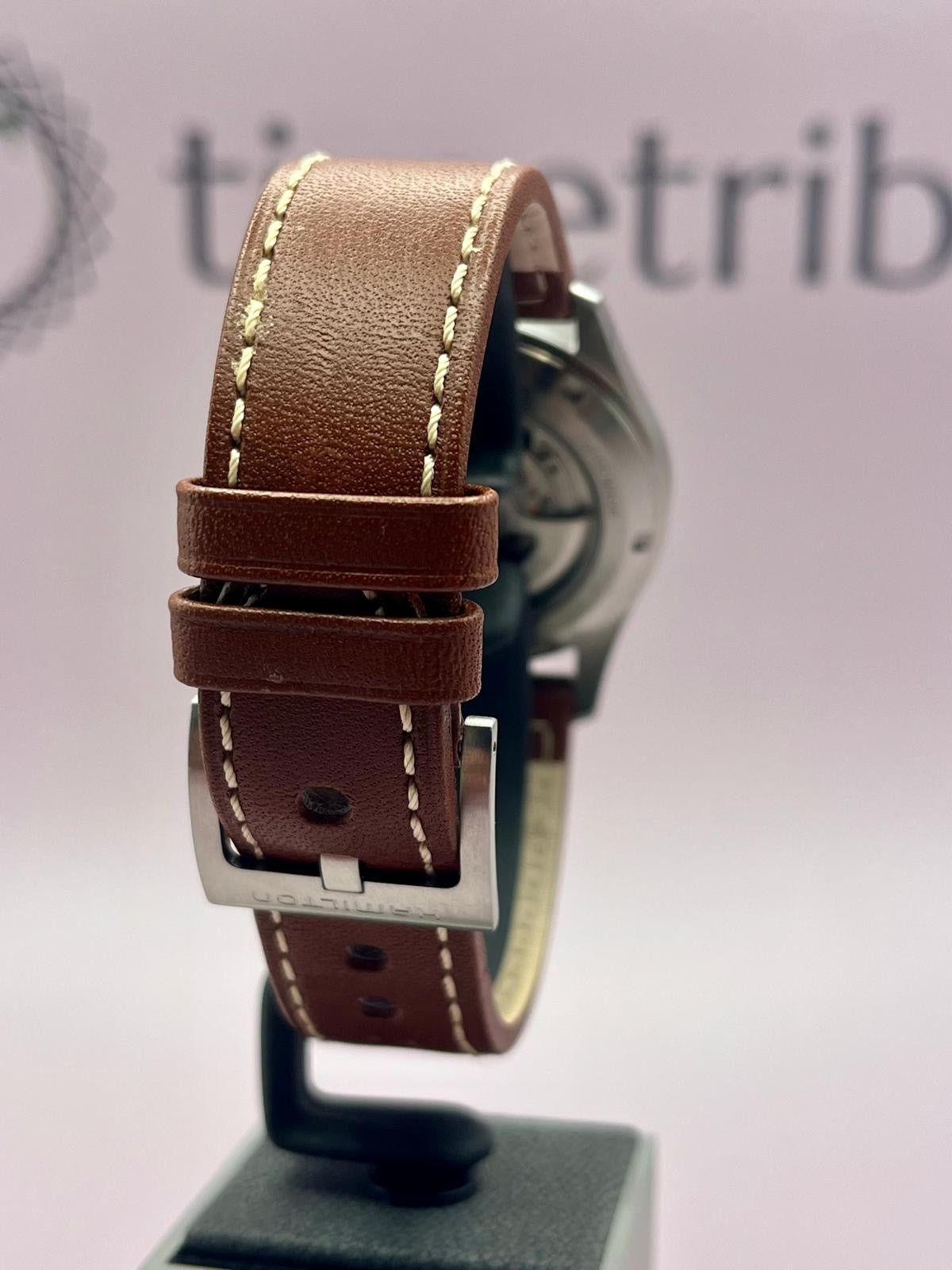 Hamilton Khaki Field Men's Watch Brown Leather Strap - H70455533 - 38mm - TimeTribe