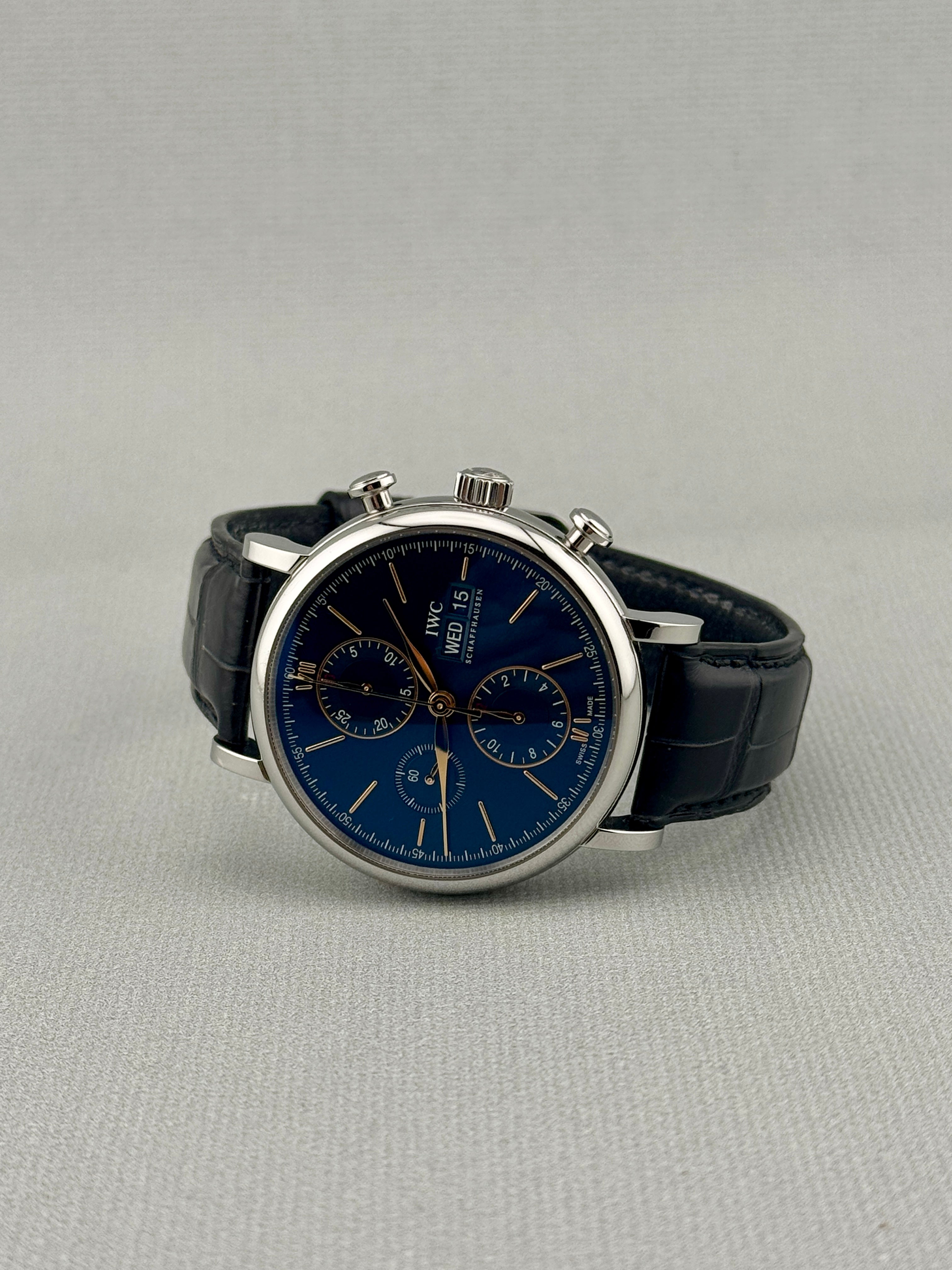 2022 IWC PORTOFINO Chronograph IW391306 42mm Full Set Px & Finance Poss