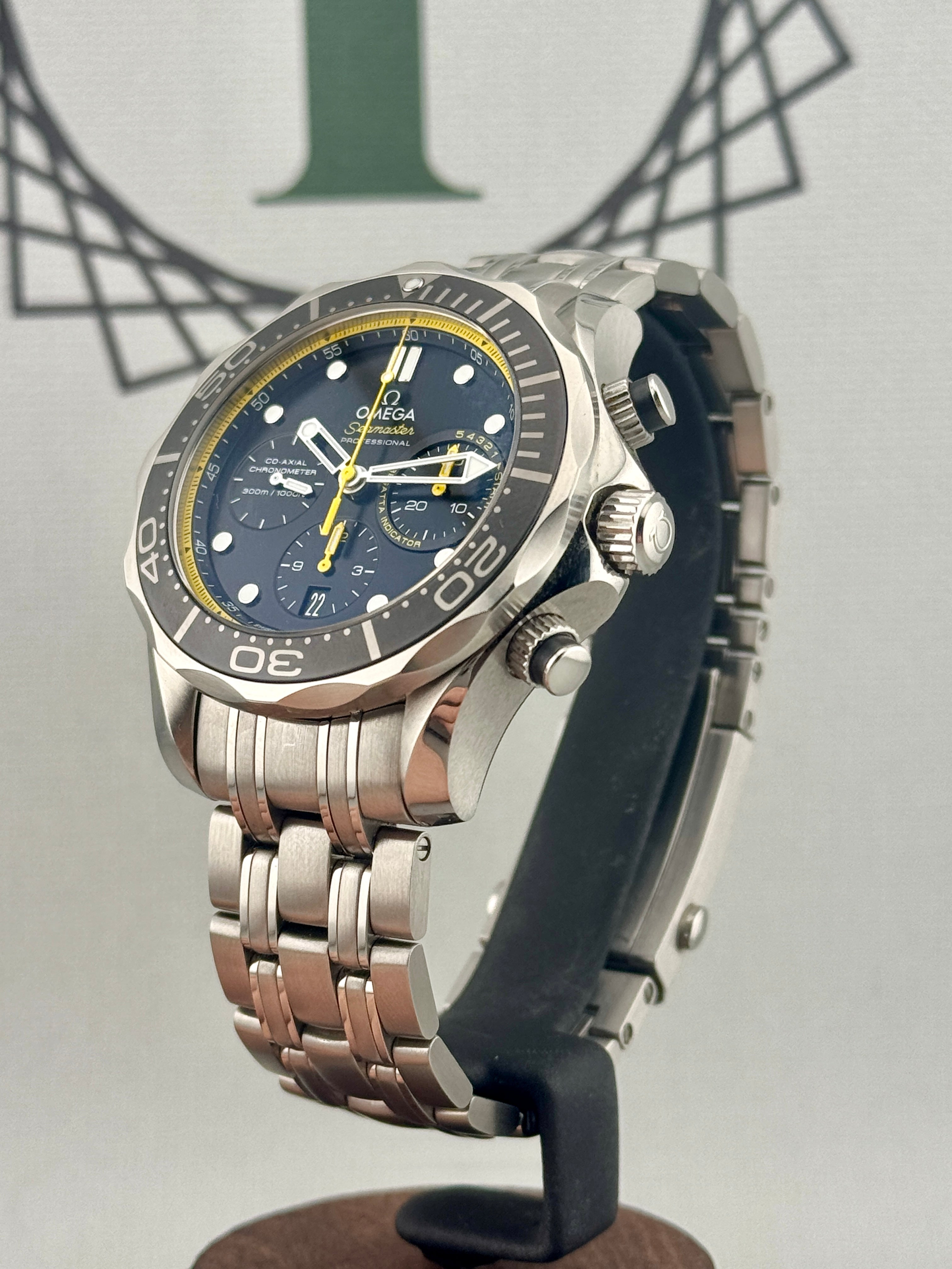 2018 Omega SeaMaster Diver 300 Chrono 212.30.44.50.01.002 Auto Full Set PX Poss
