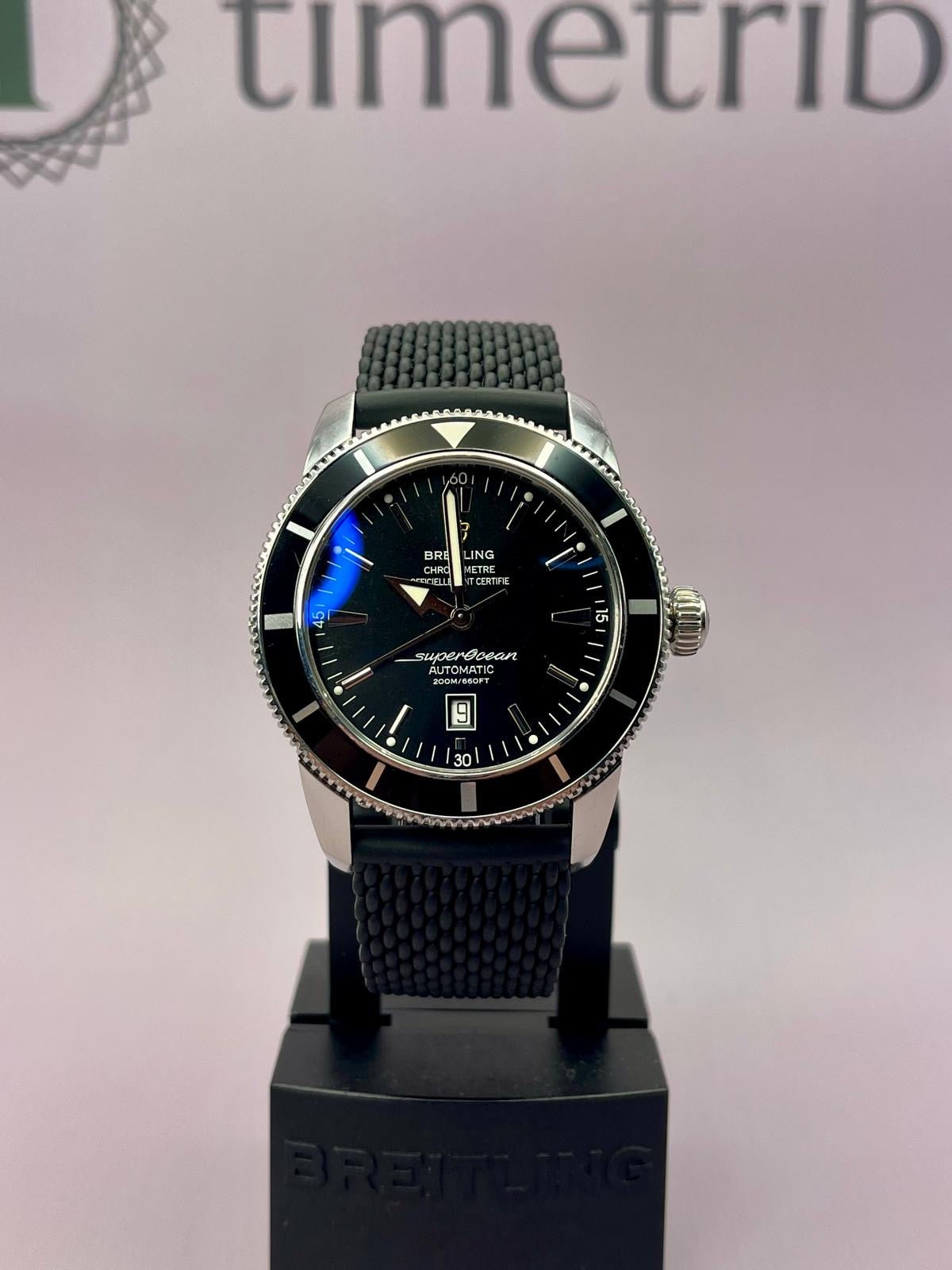 Breitling Superocean Men's Black Watch Automatic - A17320 - 44m - Full Set - TimeTribe