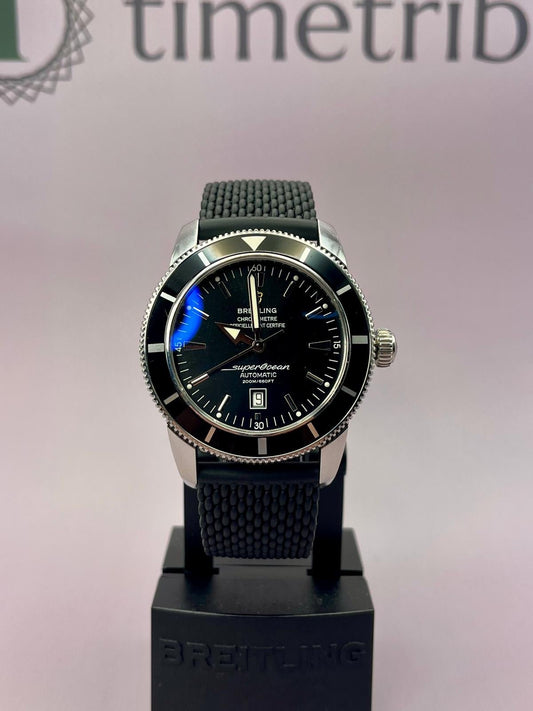 Breitling Superocean Men's Black Watch Automatic - A17320 - 44m - Full Set - TimeTribe