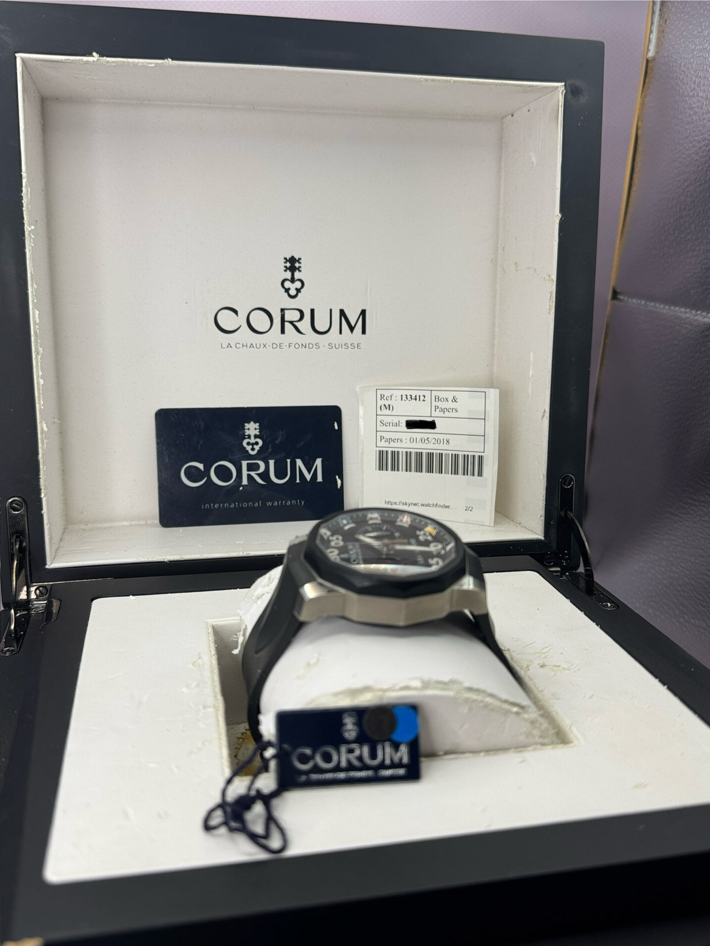 2018 Corum Admirals Cup Men's Watch -48MM -947.931.04/0371AN22 -Full Set