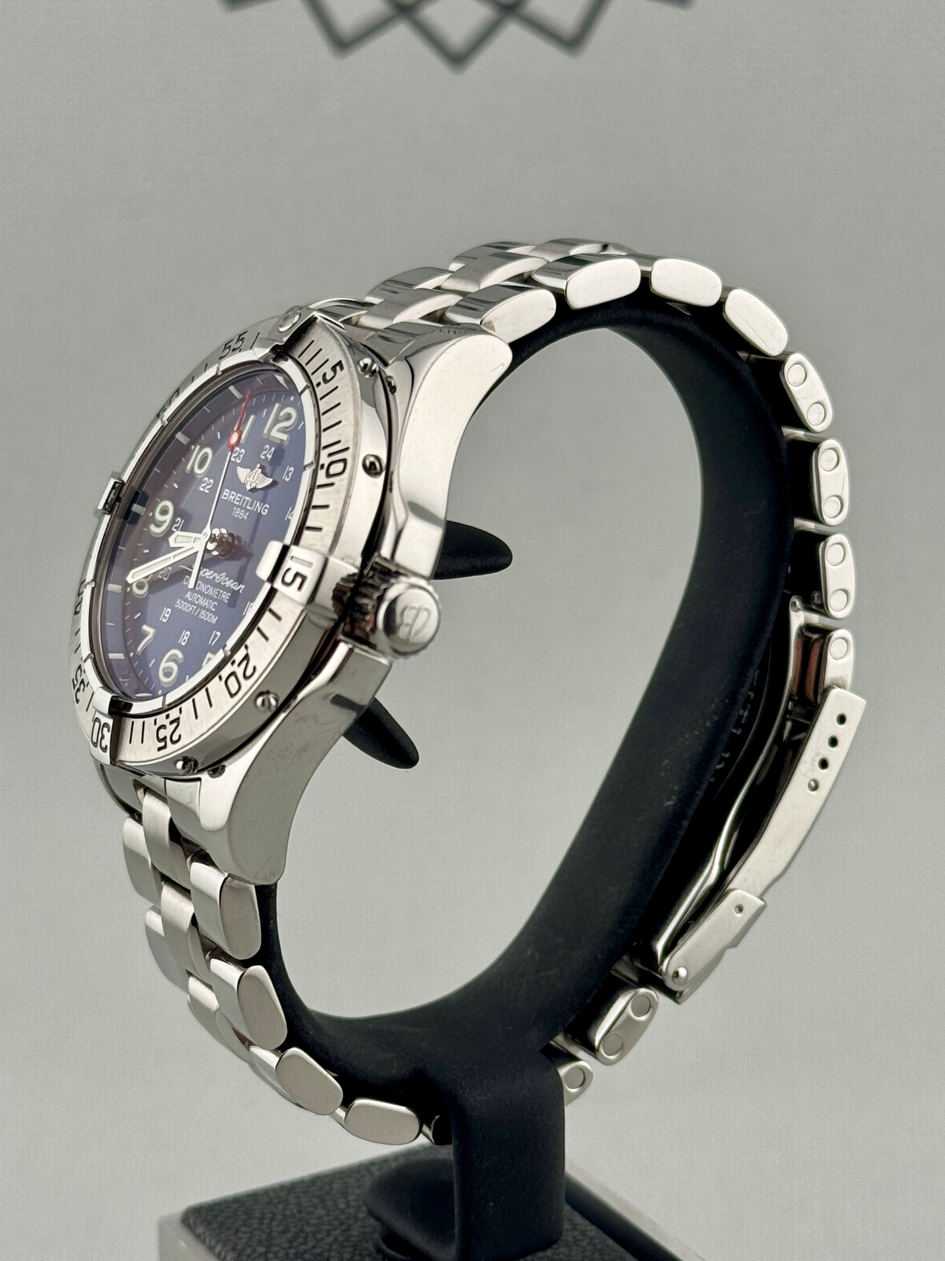 2005 Breitling Superocean A17360 42mm Blue Dial Full Set Part X/Finance Possible