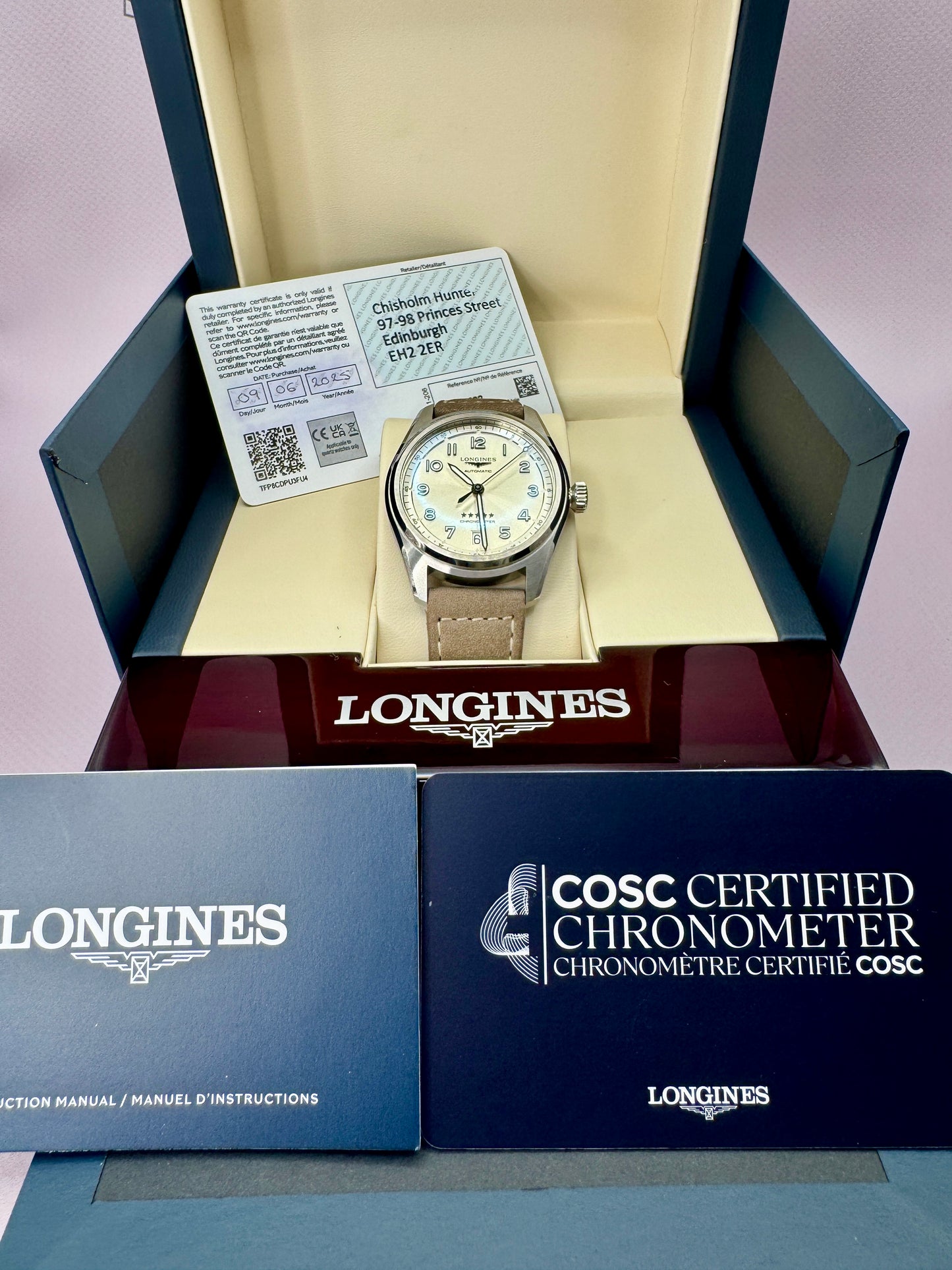 2025 *UNWORN* Longines Spirit Chronometer 37mm Champagne Dial -L34104632