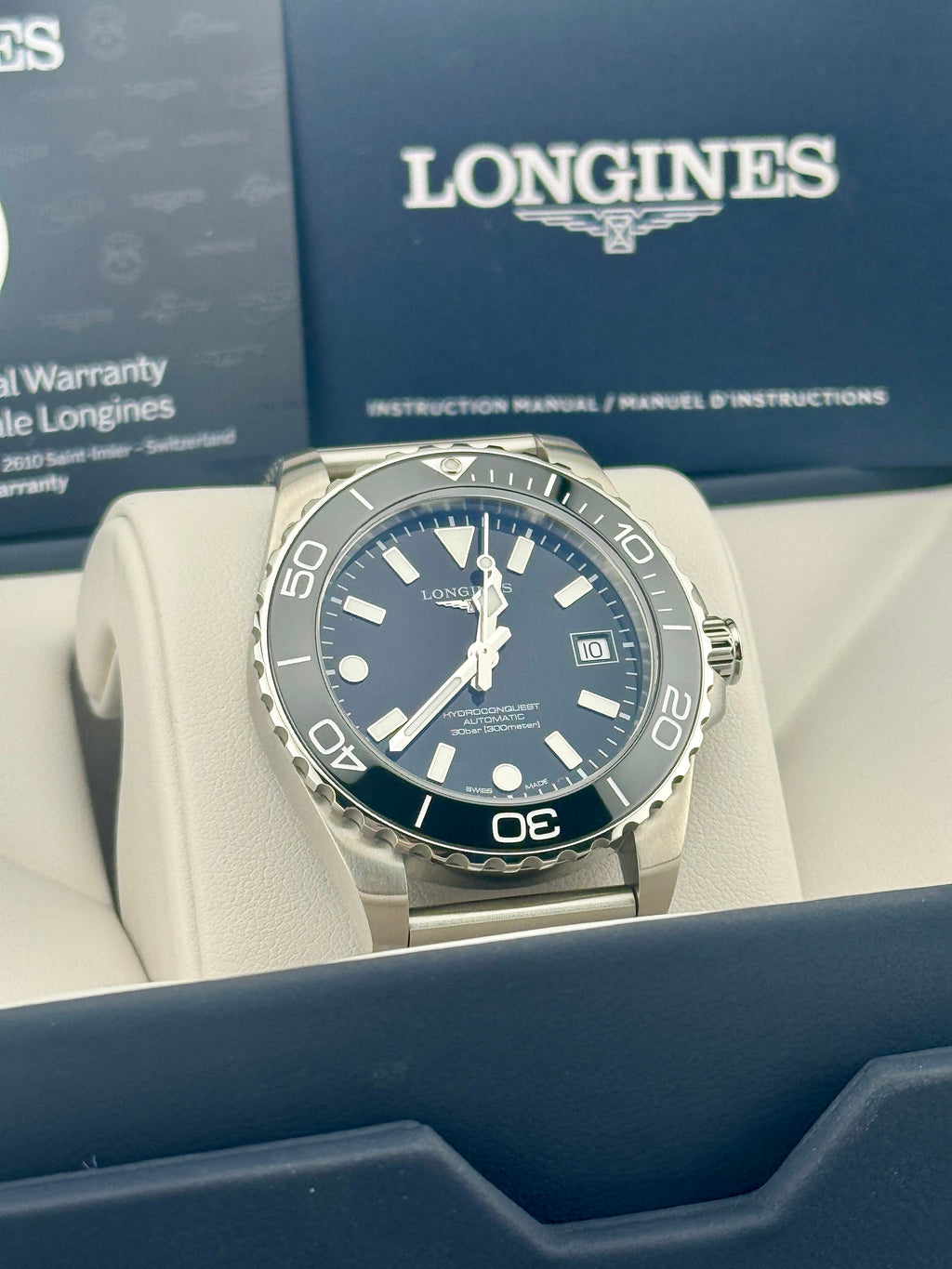 2026 Longines Hydroconquest Auto 39mm L3.779.4.56.6 Full Set PX Welcome
