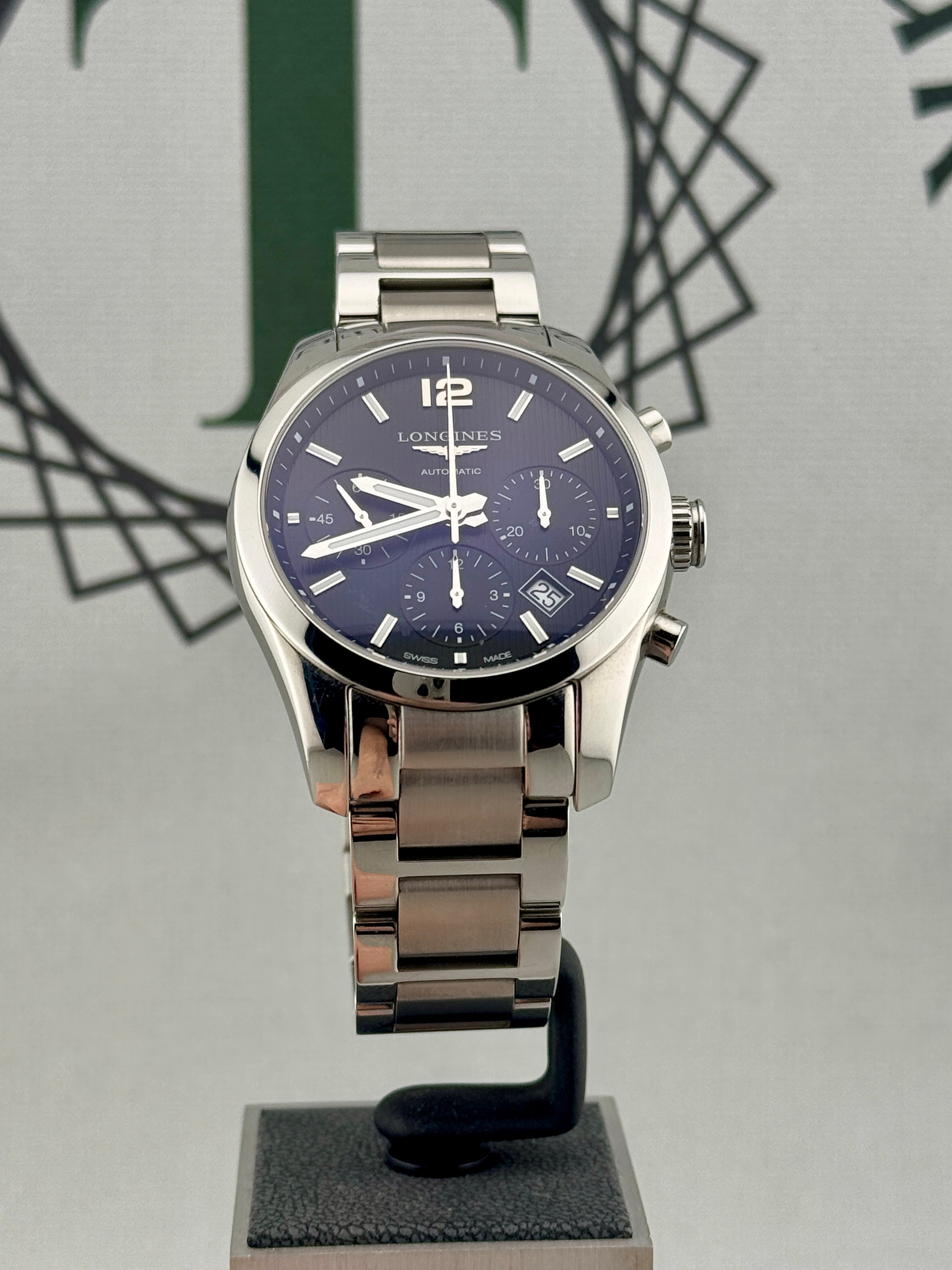 2018 Longines Conquest Chrono 41mm L2.786.4.56.6 Full Set PX Welcome