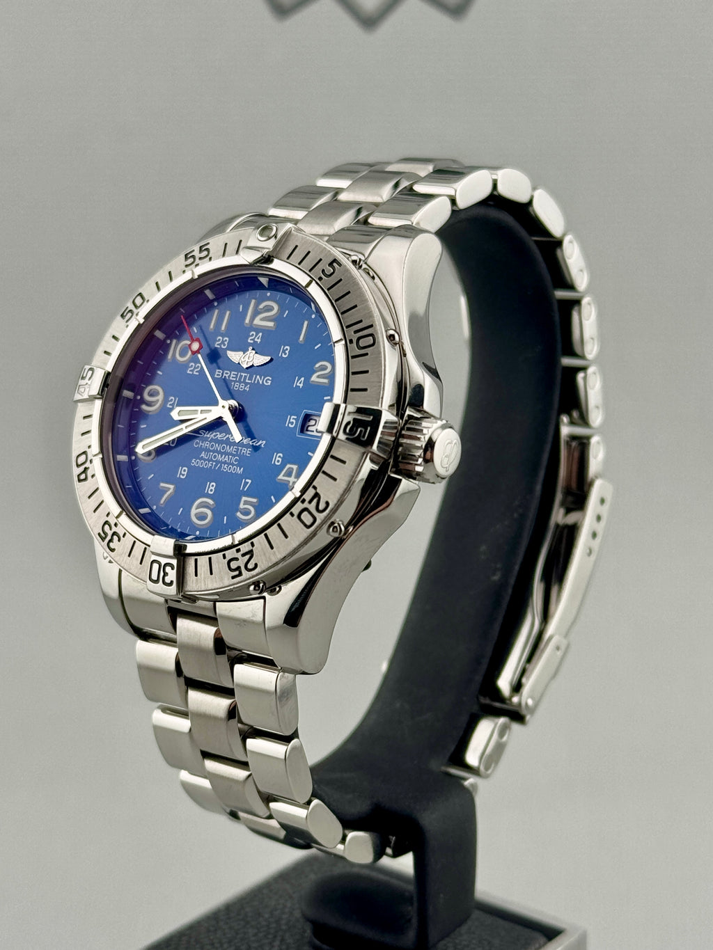 2005 Breitling Superocean A17360 42mm Blue Dial Full Set Part X/Finance Possible