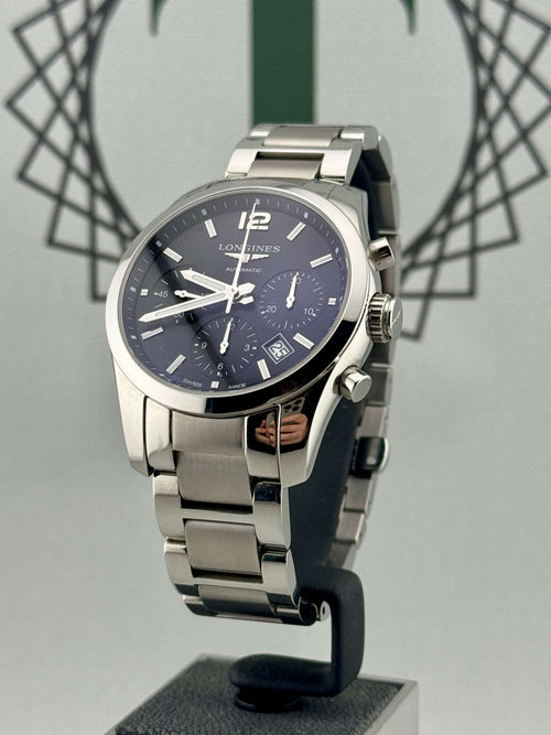 2018 Longines Conquest Chrono 41mm L2.786.4.56.6 Full Set PX Welcome