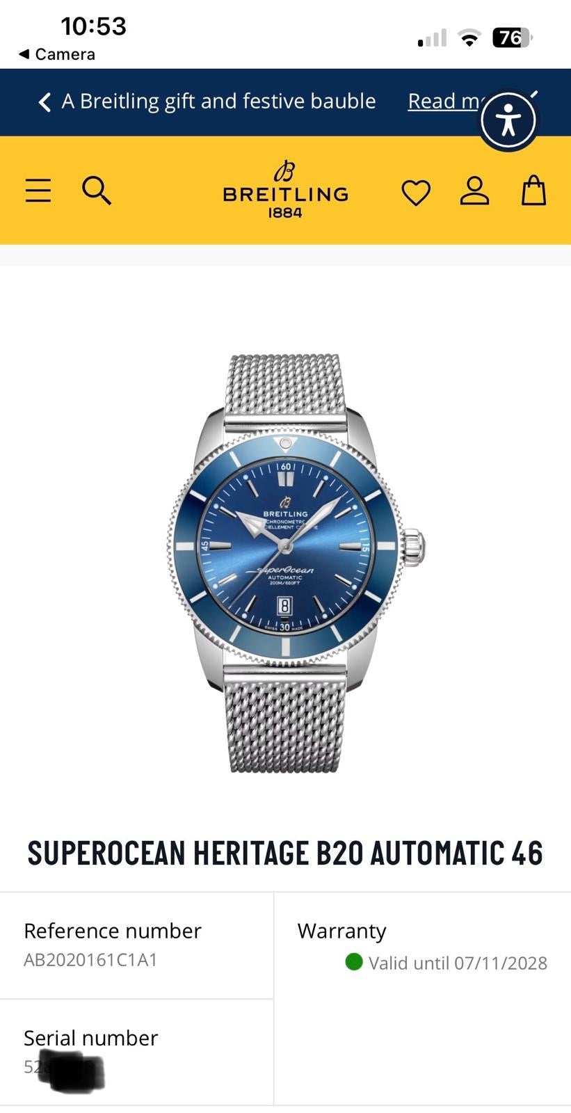 2023 Breitling Superocean Heritage II B20 46mm- AB2020 - Warranty - PX Welcome