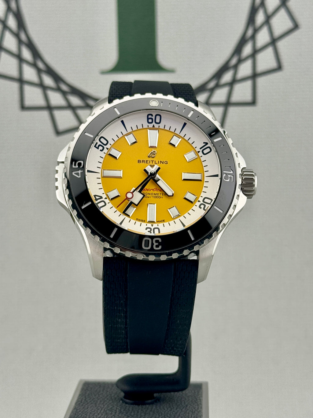 2026 Breitling Superocean 1 of 500 46mm Yellow Dial A17378 Full Set PX Poss