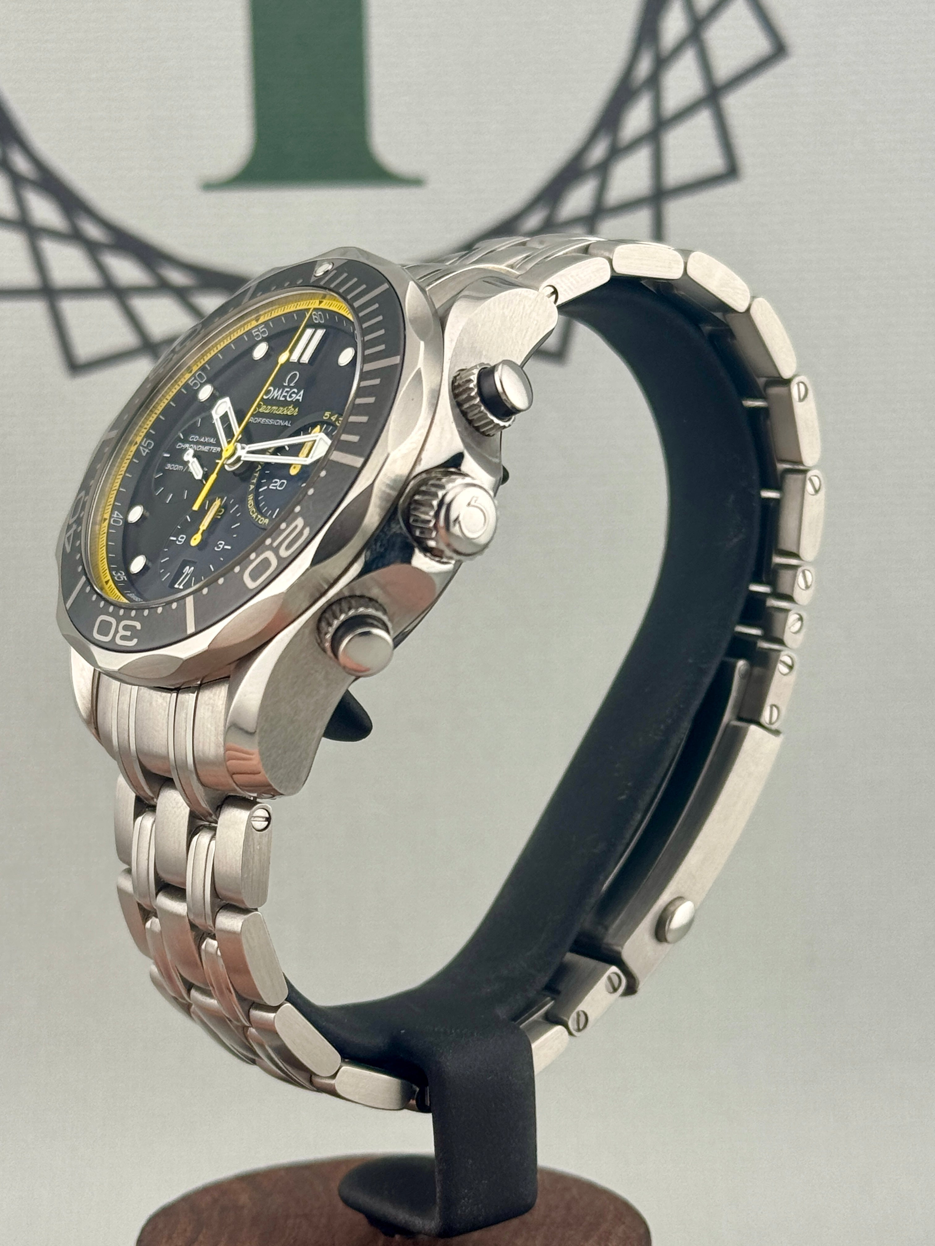 2018 Omega SeaMaster Diver 300 Chrono 212.30.44.50.01.002 Auto Full Set PX Poss