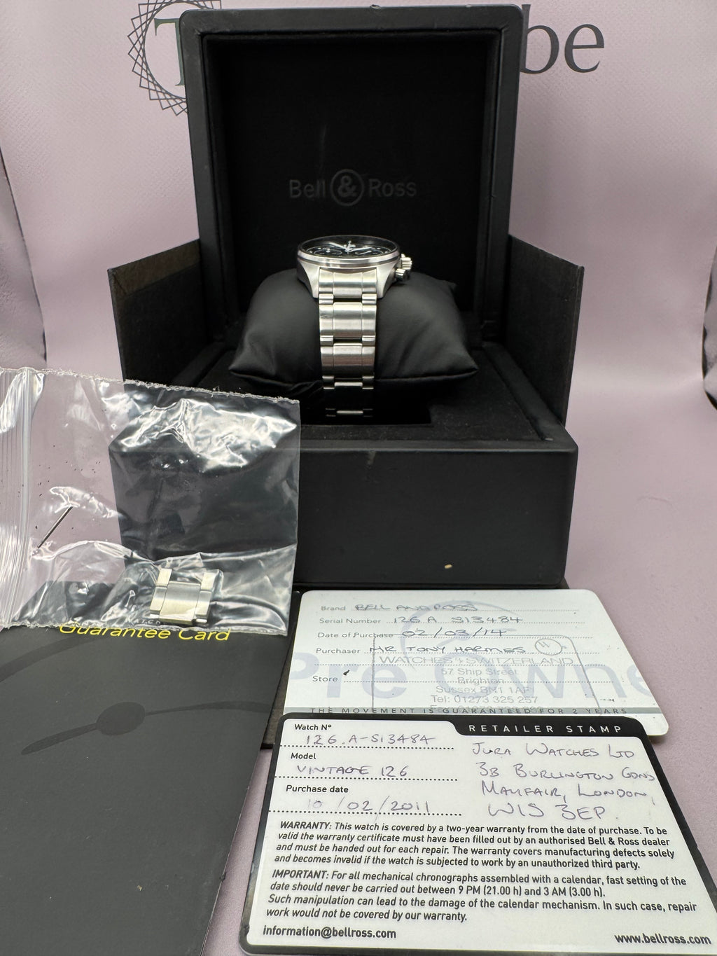Bell＆Ross Men's Watch - Vintage 126 BR126 - 41mm - Chronograph - TimeTribe