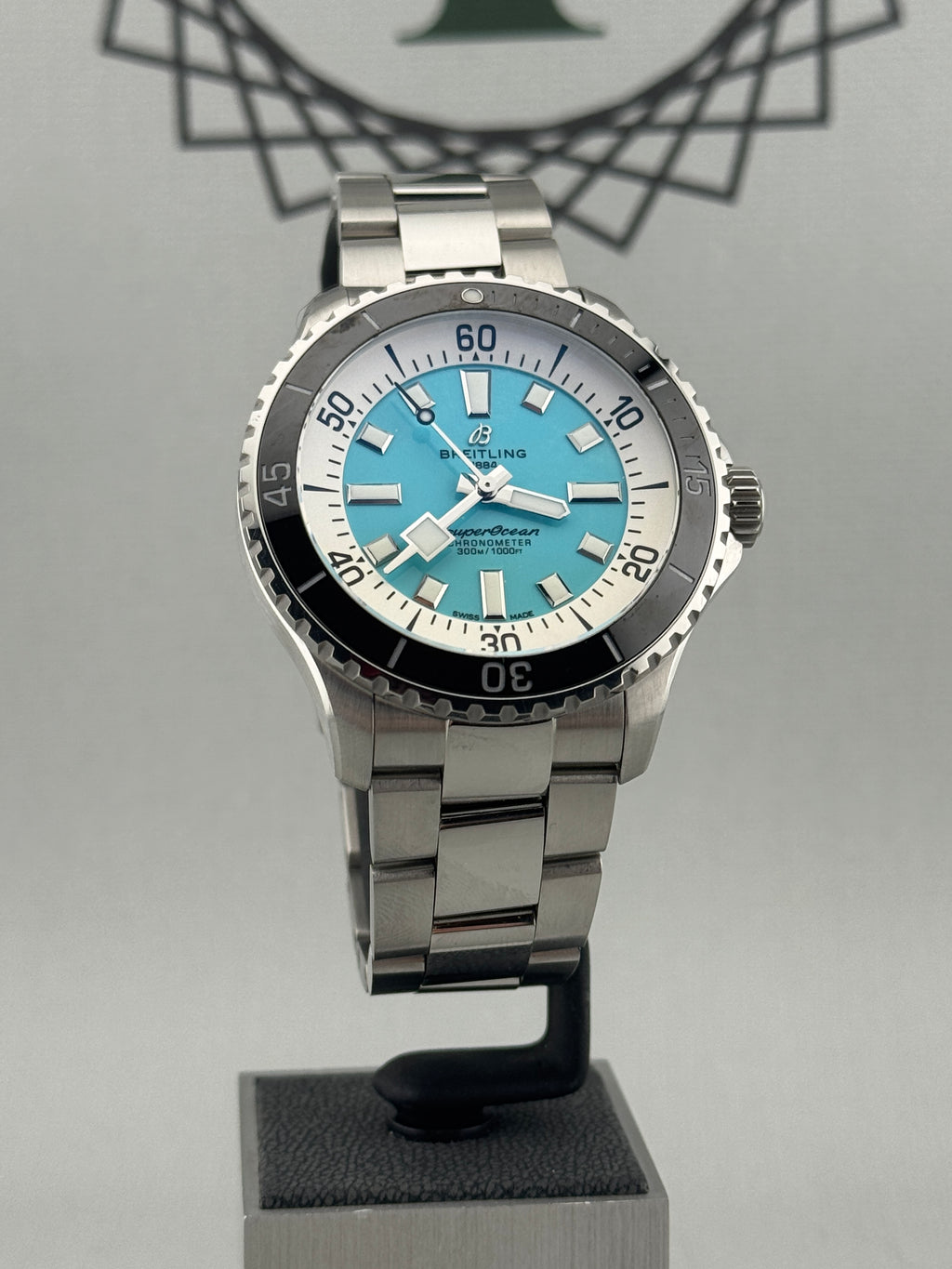 2022 Breitling Superocean Automatic Turquoise 44m A17376 Full Set PX Welcome