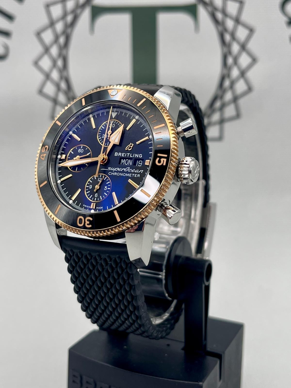 2021 Breitling SuperOcean Heritage II Steel & Rose Gold U13313 Full Set PX Welcome