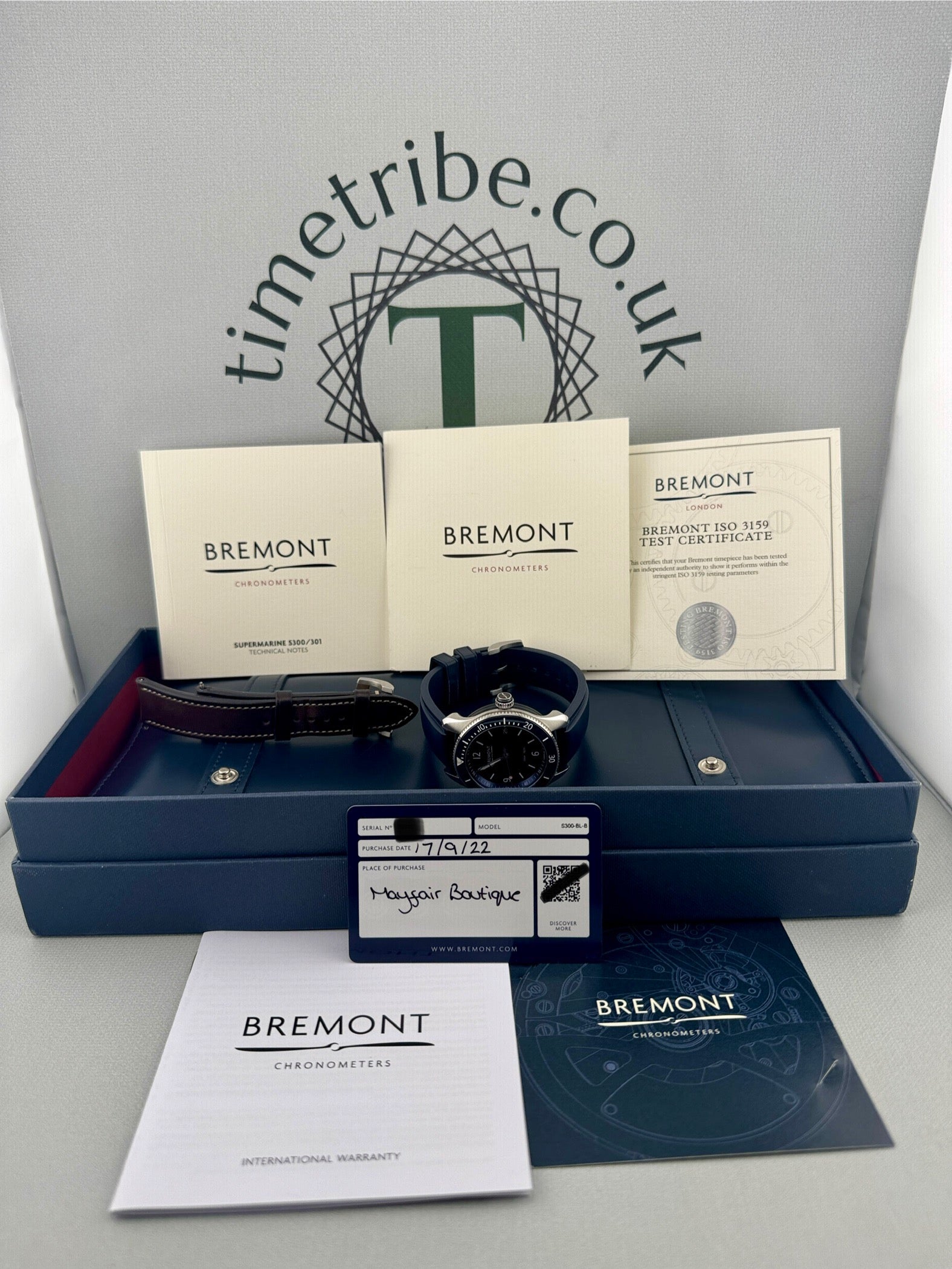 2022 BREMONT Supermarine S-300 40mm Full Set + Extra Strap PX Welcome
