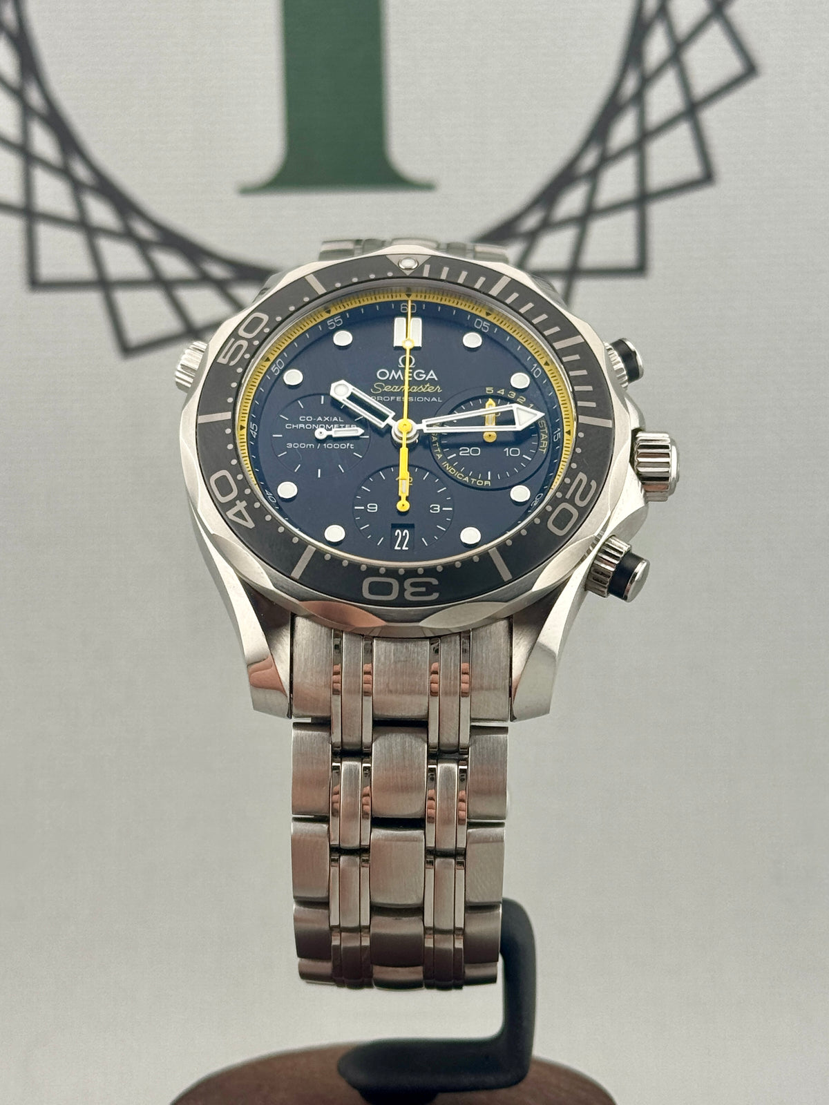 2018 Omega SeaMaster Diver 300 Chrono 212.30.44.50.01.002 Auto Full Set PX Poss