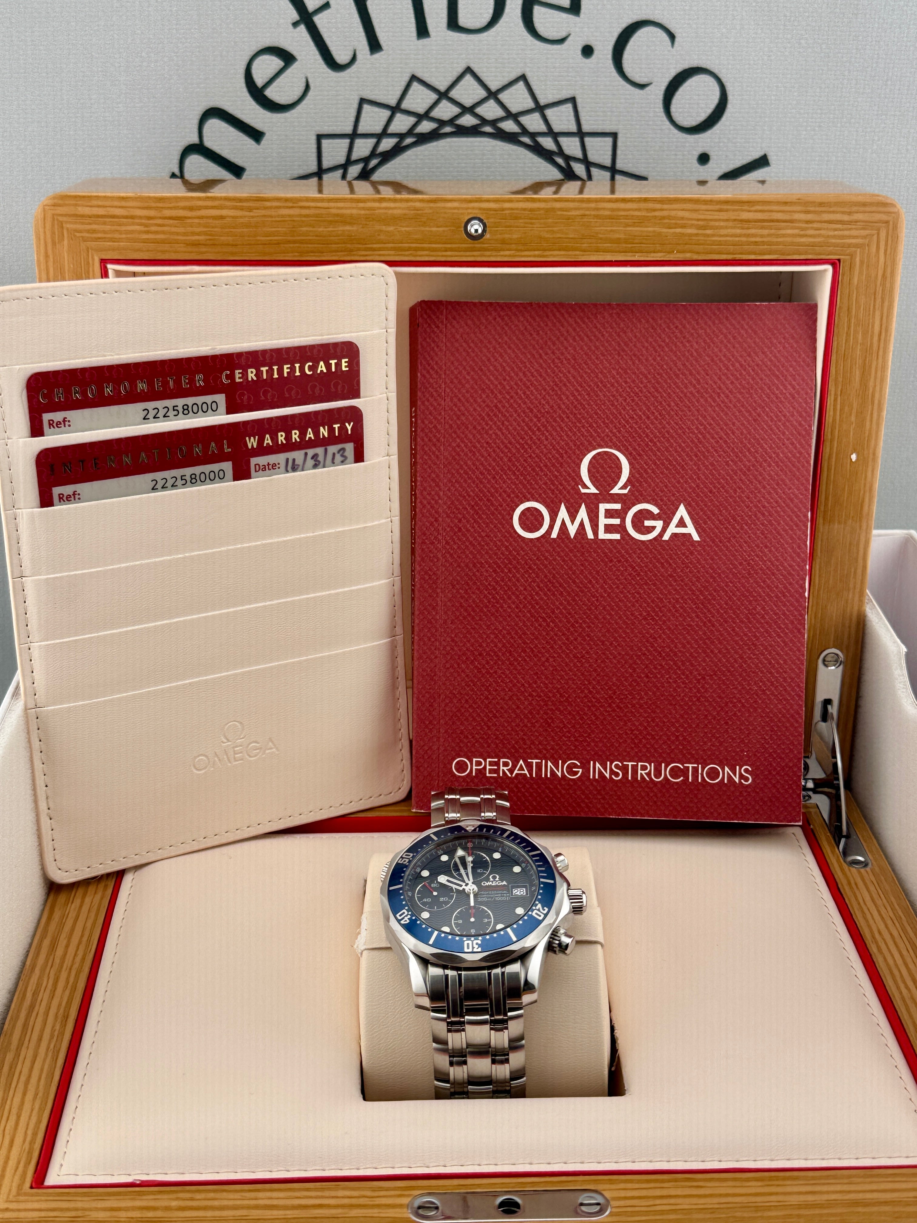 OMEGA Seamaster 300m Automatic Chrono 2225.80 Full Set Part X/Finance Poss