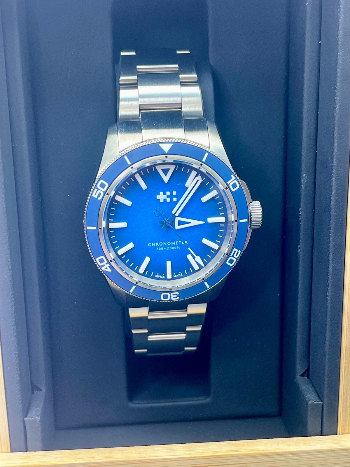2025 Christopher Ward C60 Trident Lumiere Blue - 41mm - Titanium - Full Set - TimeTribe