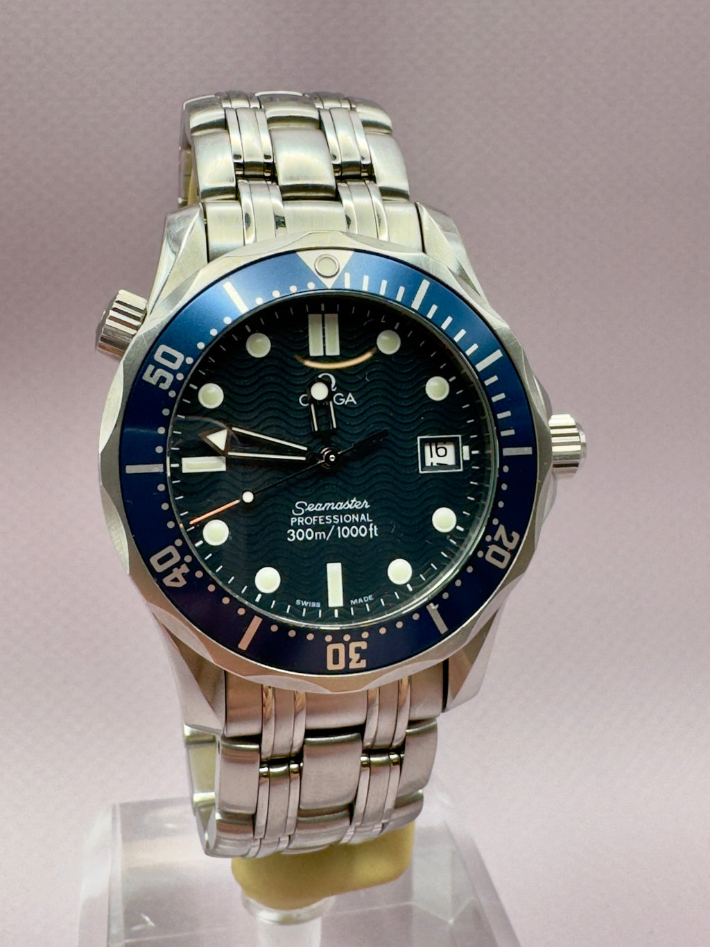 2003 OMEGA Seamaster Blue Unisex Watch - 2561.80 - 36mm - Wavey Dial - Full set