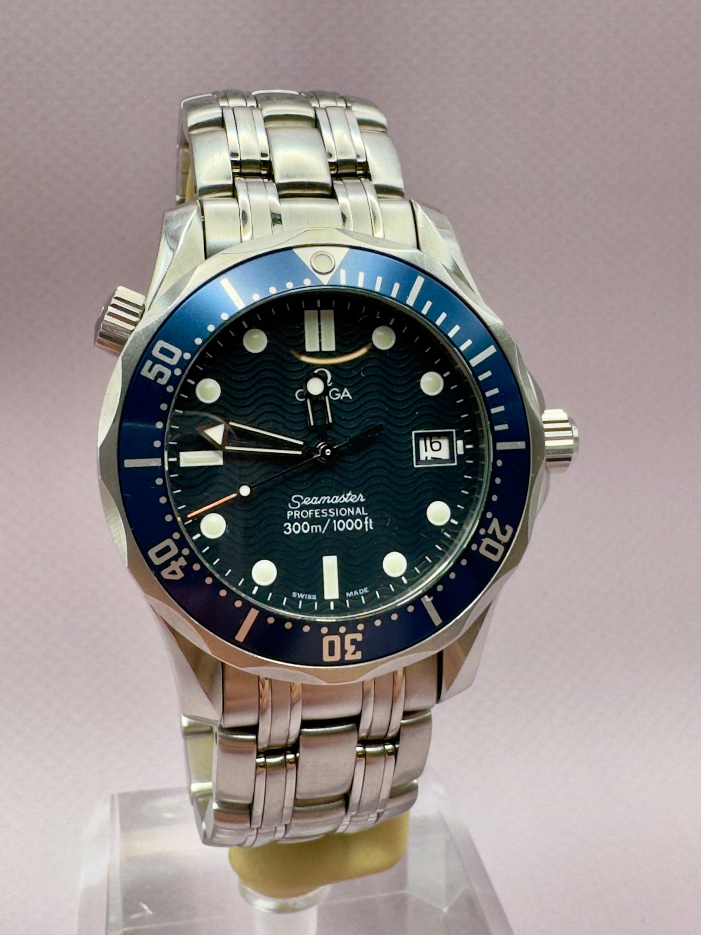 2003 OMEGA Seamaster Blue Unisex Watch - 2561.80 - 36mm - Wavey Dial - Full set