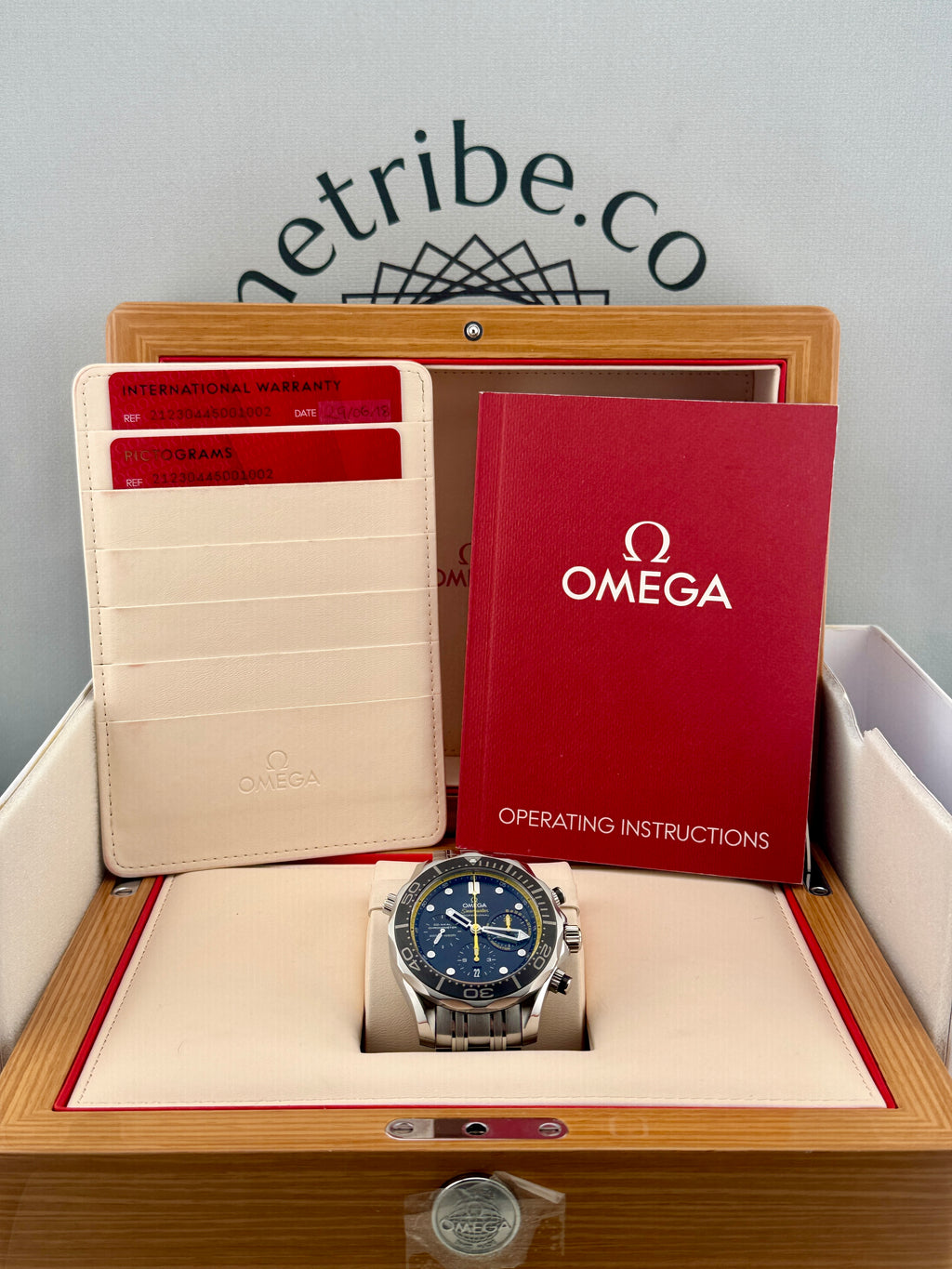 2018 Omega SeaMaster Diver 300 Chrono 212.30.44.50.01.002 Auto Full Set PX Poss
