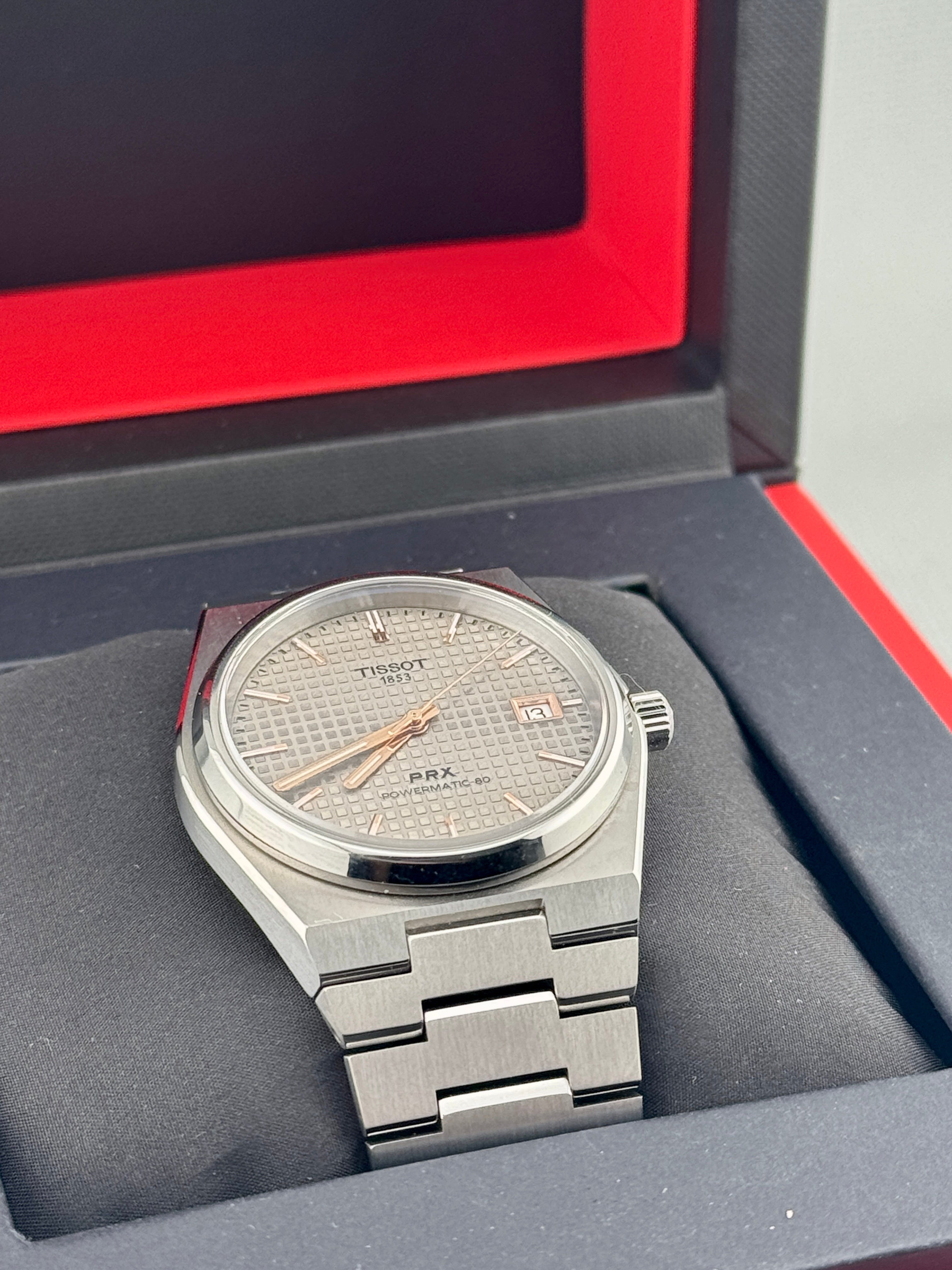 2026 Tissot PRX Auto 38mm Titanium T137.807.44.061.00 Full Set PX/Finance